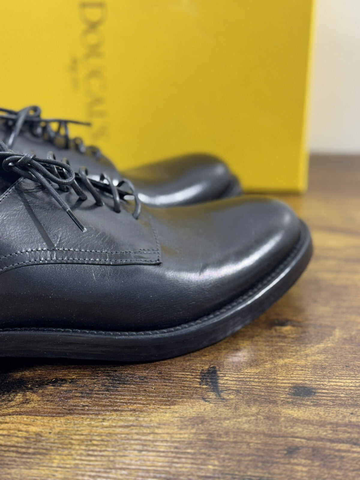 Doucal’s Scarpa Uomo Derby Pelle Nero Luxury Men Doucal’s Shoes 40