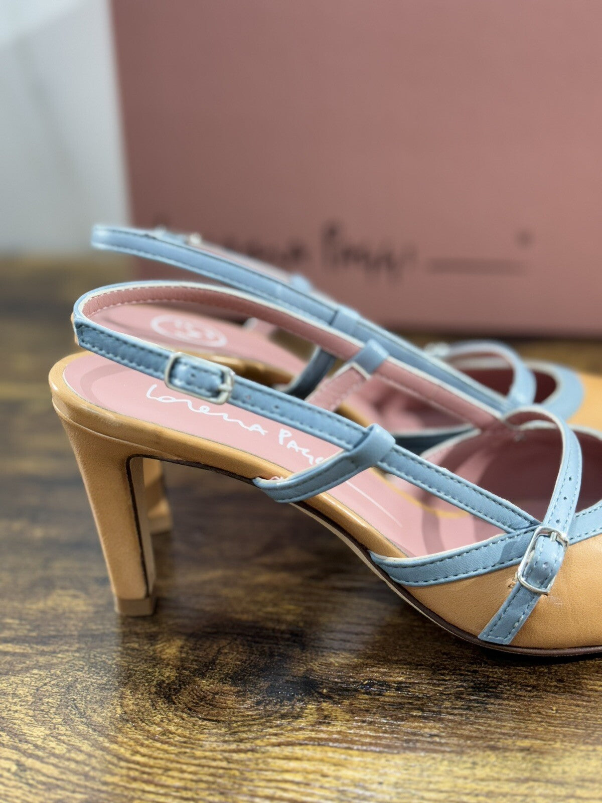 Lorena Paggi Sandalo Donna Sling Back Cuoio Super Soft Made In Italy 39