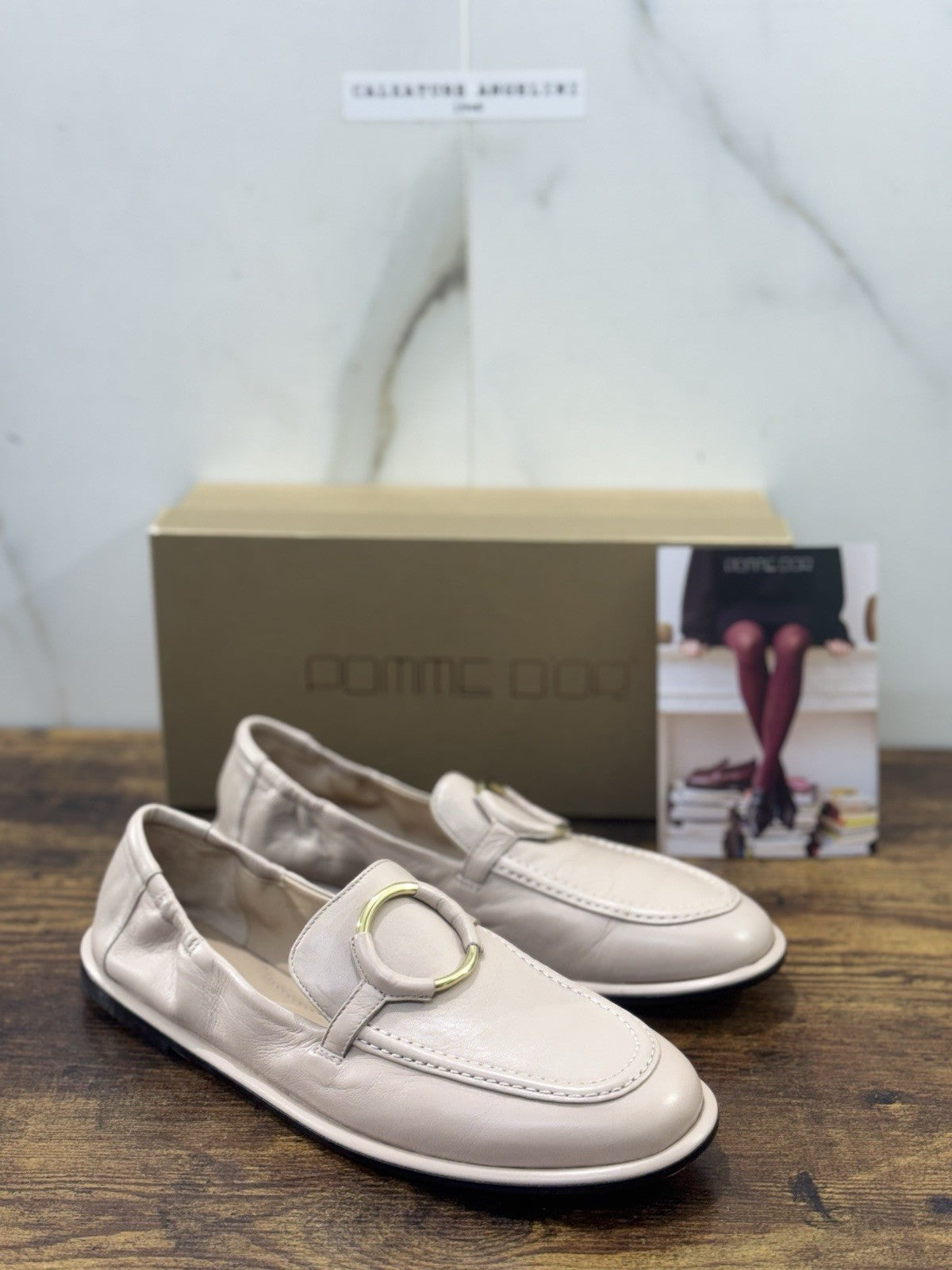 Pomme D’or Mocassino Pelle Beige Scarpa Donna 40