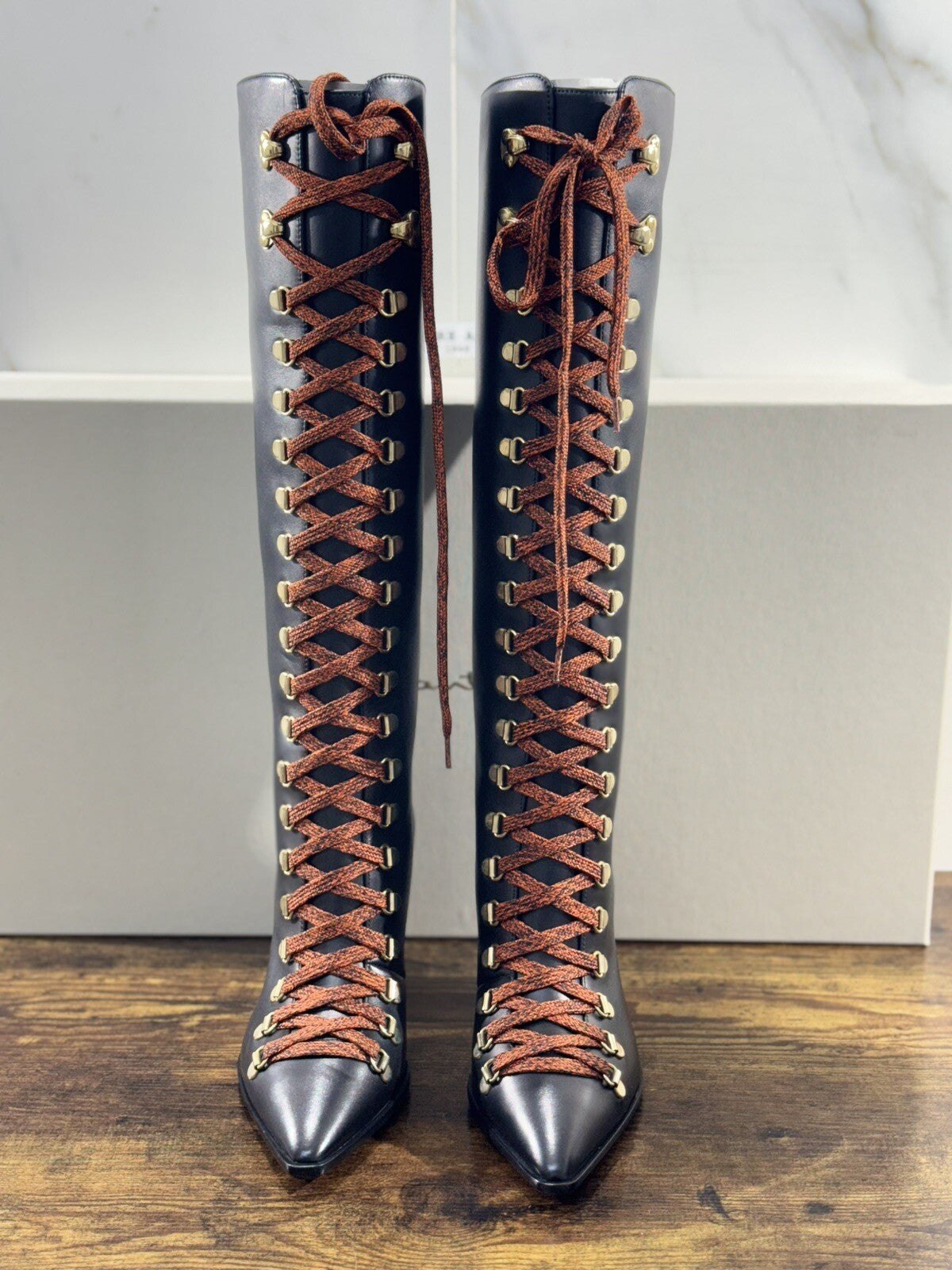Santoni Stivale Donna Pelle Nero Casual Luxury Boot Woman Santoni 37