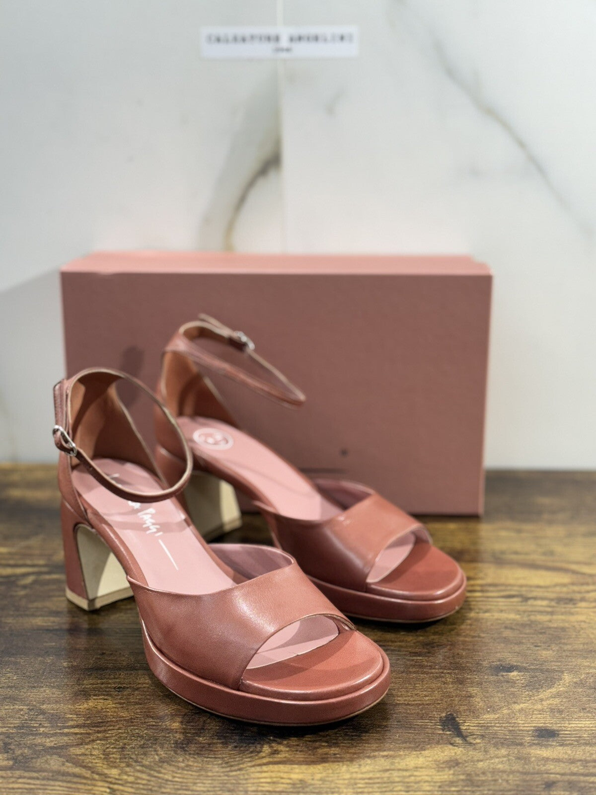 Lorena Paggi Sandalo Donna In Pelle Rosa Antico Super Soft Made In Italy 41