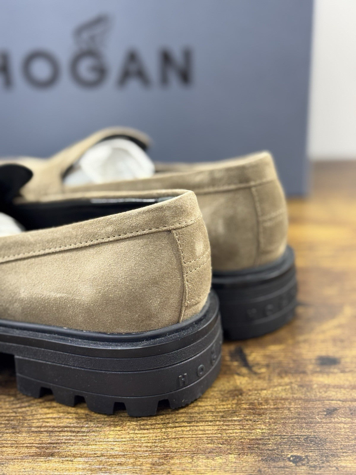 Hogan H673 Mocassino Uomo Suede Beige Extra Light Casual Hogan 40