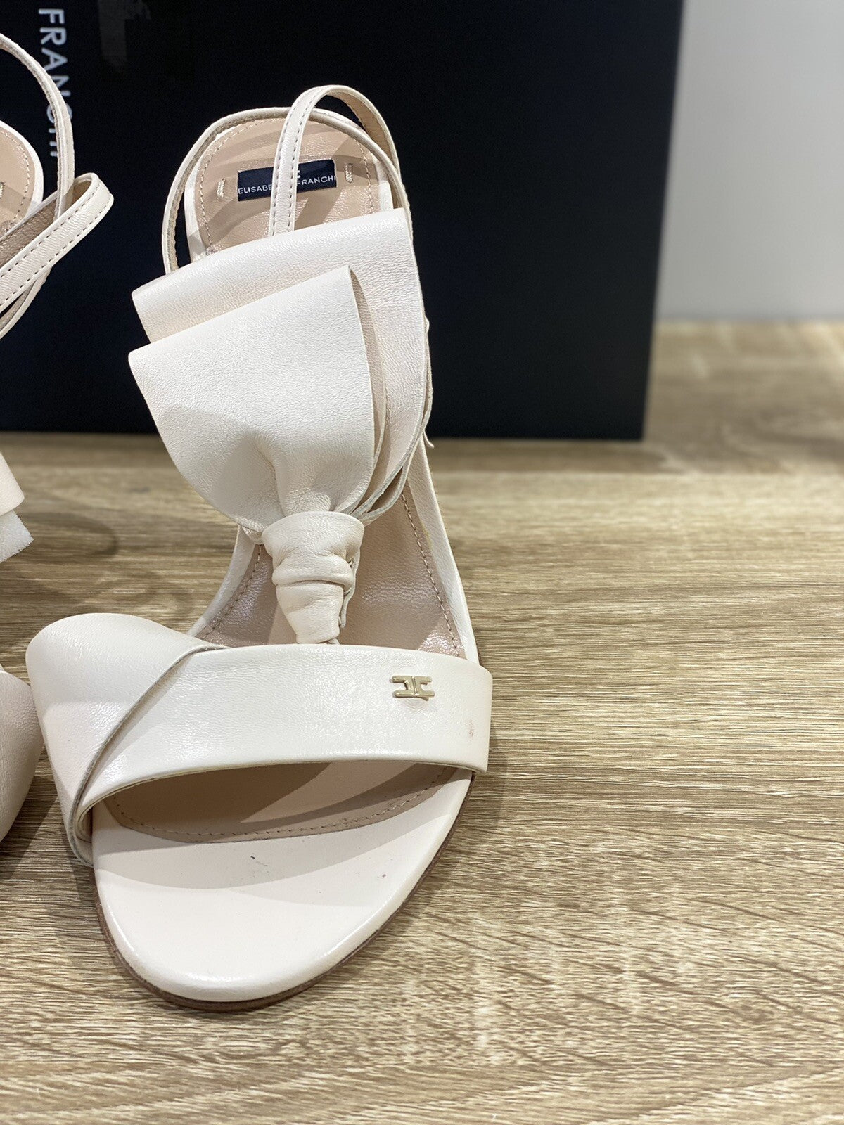 Elisabetta Franchi Sandalo donna Pelle Burro luxury woman sandal 40