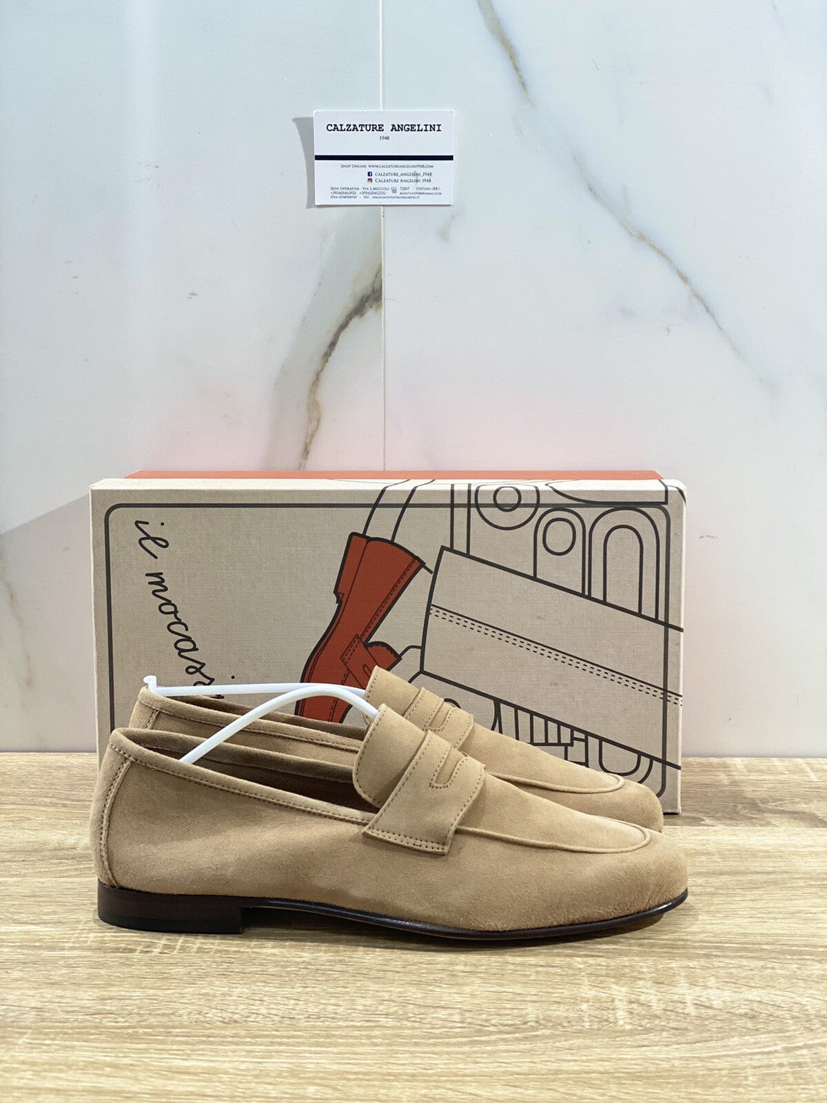 Il Mocassino Scarpa Uomo Tasca In Suede Sabbia Luxury Men Shoes 42.5