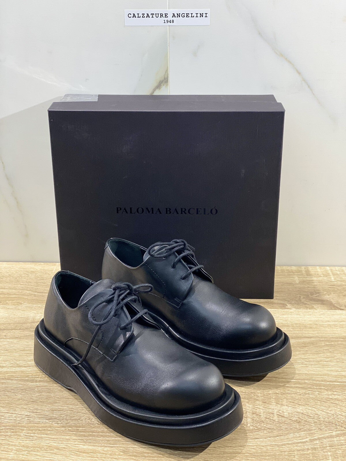 Paloma Barcelo’ Stringata donna Andrea pelle nera luxury loafer 39