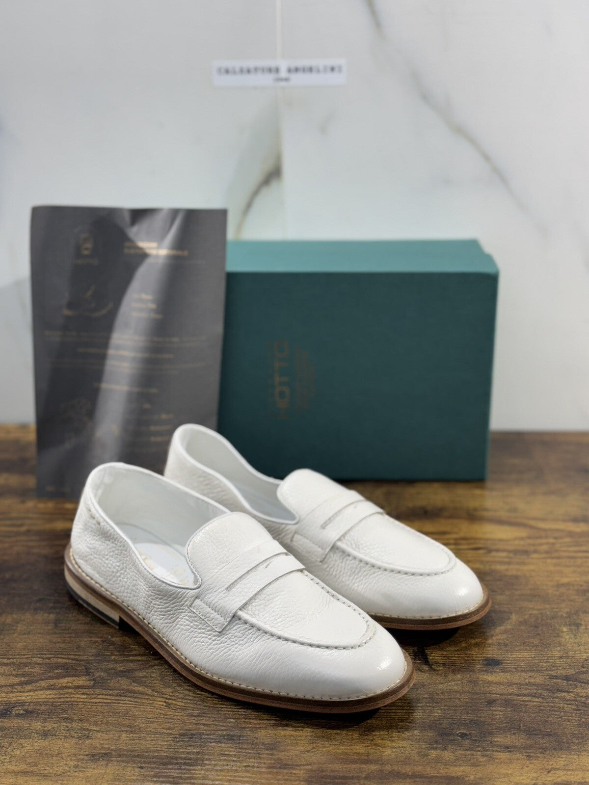 Alexander Hotto Mocassino Pelle Cervo luxury handmade men sartorial Shoes 40