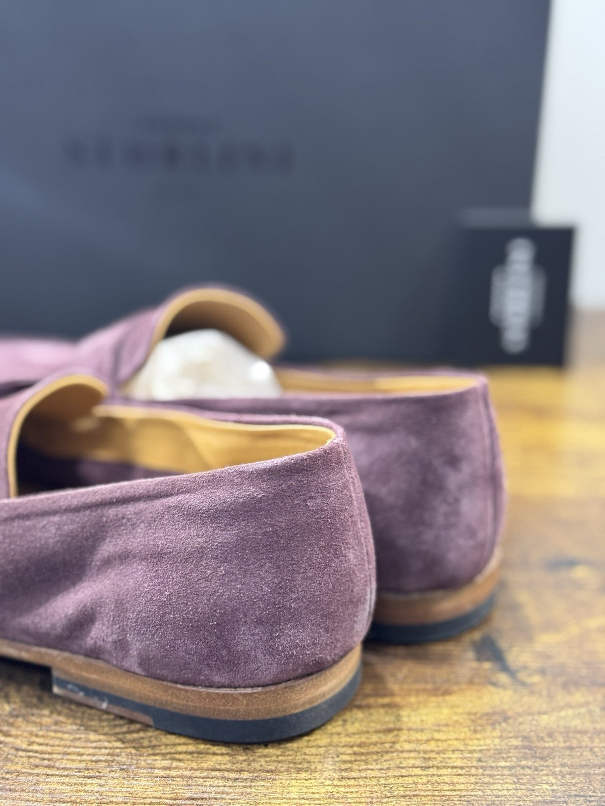 Sturlini Firenze Mocassino Uomo Suede Prugna Luxury Craftmanship Men 40