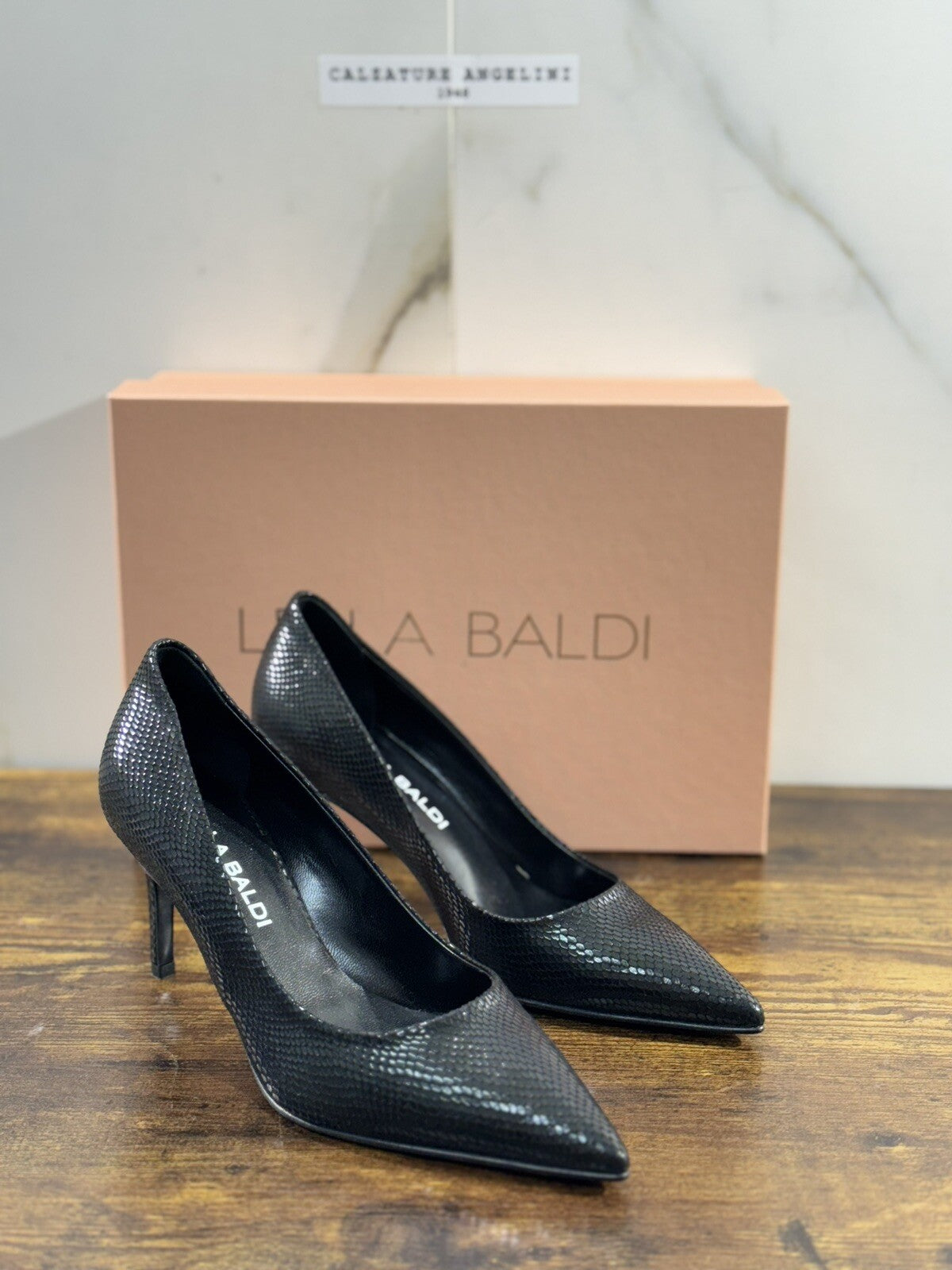 Lella Baldi Decollete’ Donna Pelle Nera Luxury Woman Shoes 40