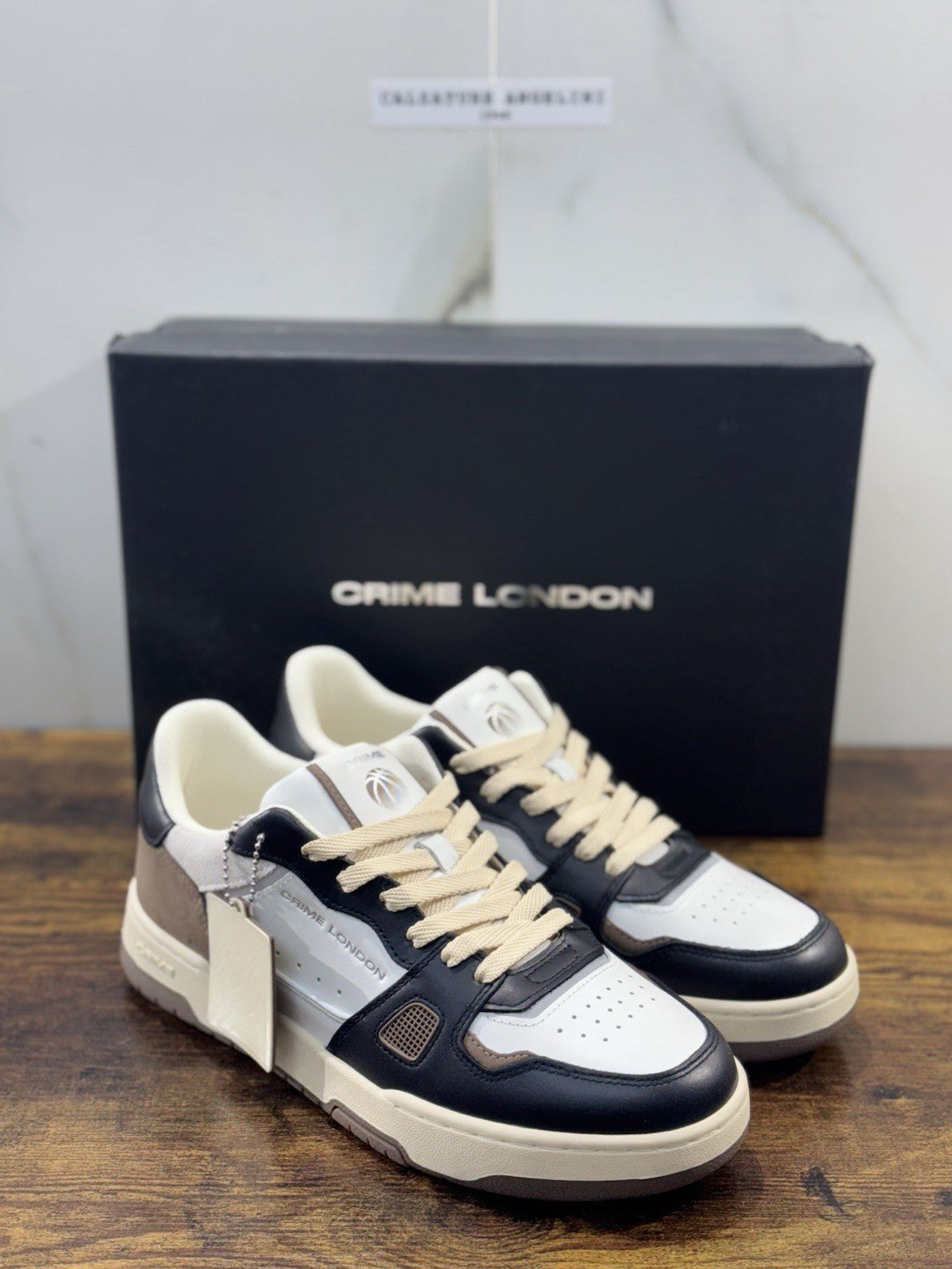 Crime London Sneaker Uomo Off Court Og Pelle Nero Casual Men Shoes 41