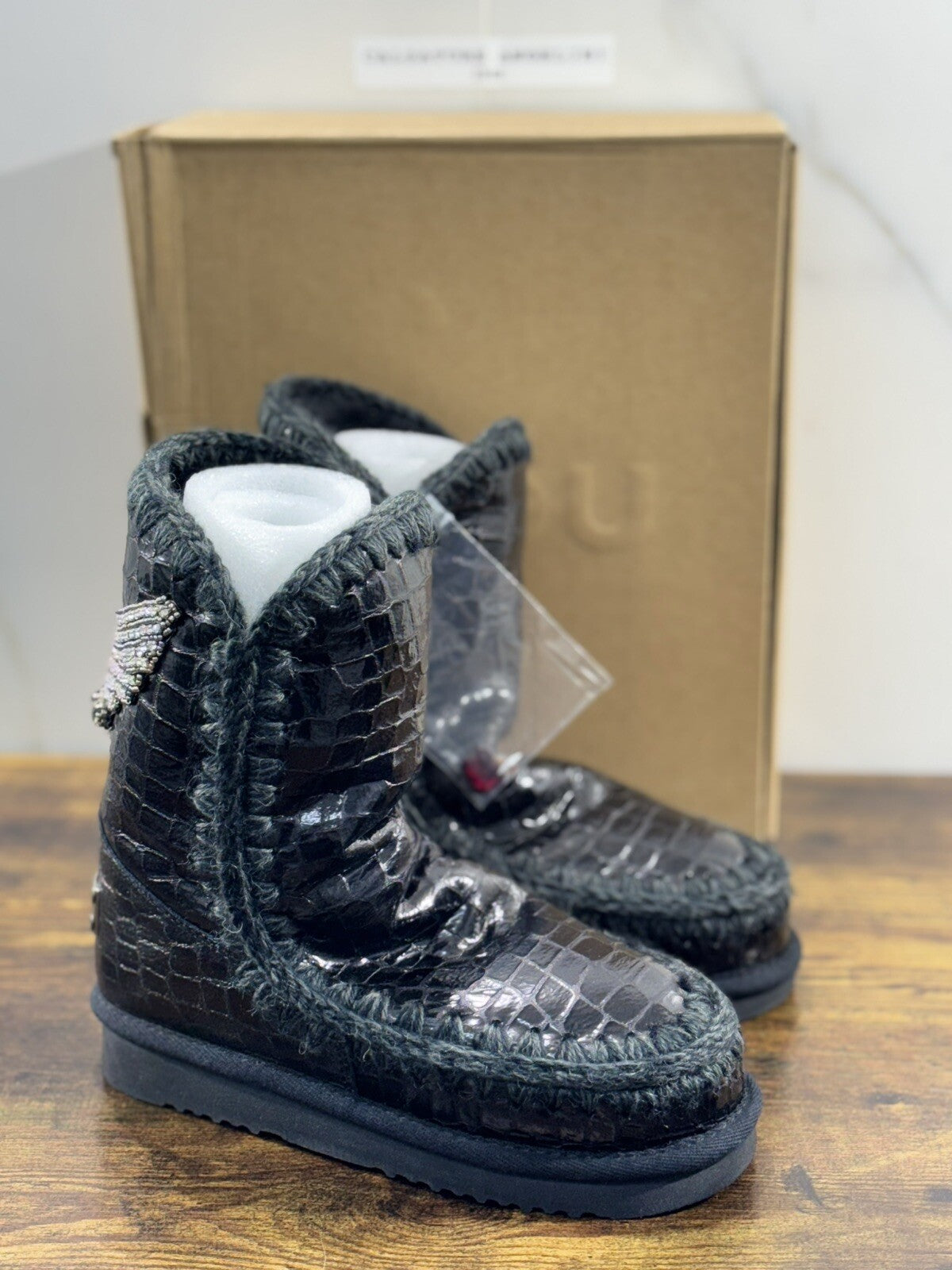 Mou eskimo 24 Grigio Stampa Cocco Nero Casual Mou Woman Boot 36