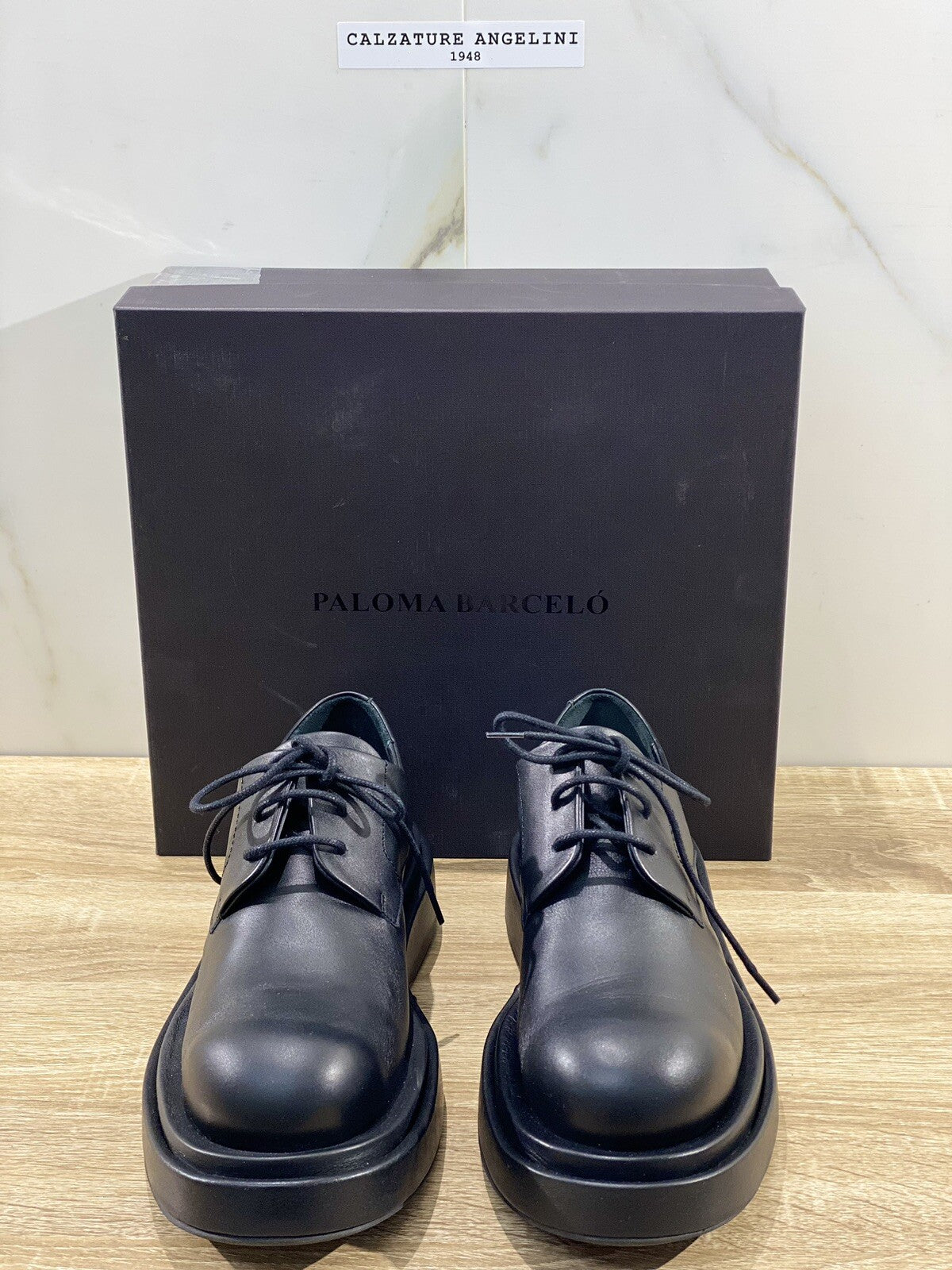 Paloma Barcelo’ Stringata donna Andrea pelle nera luxury loafer 39