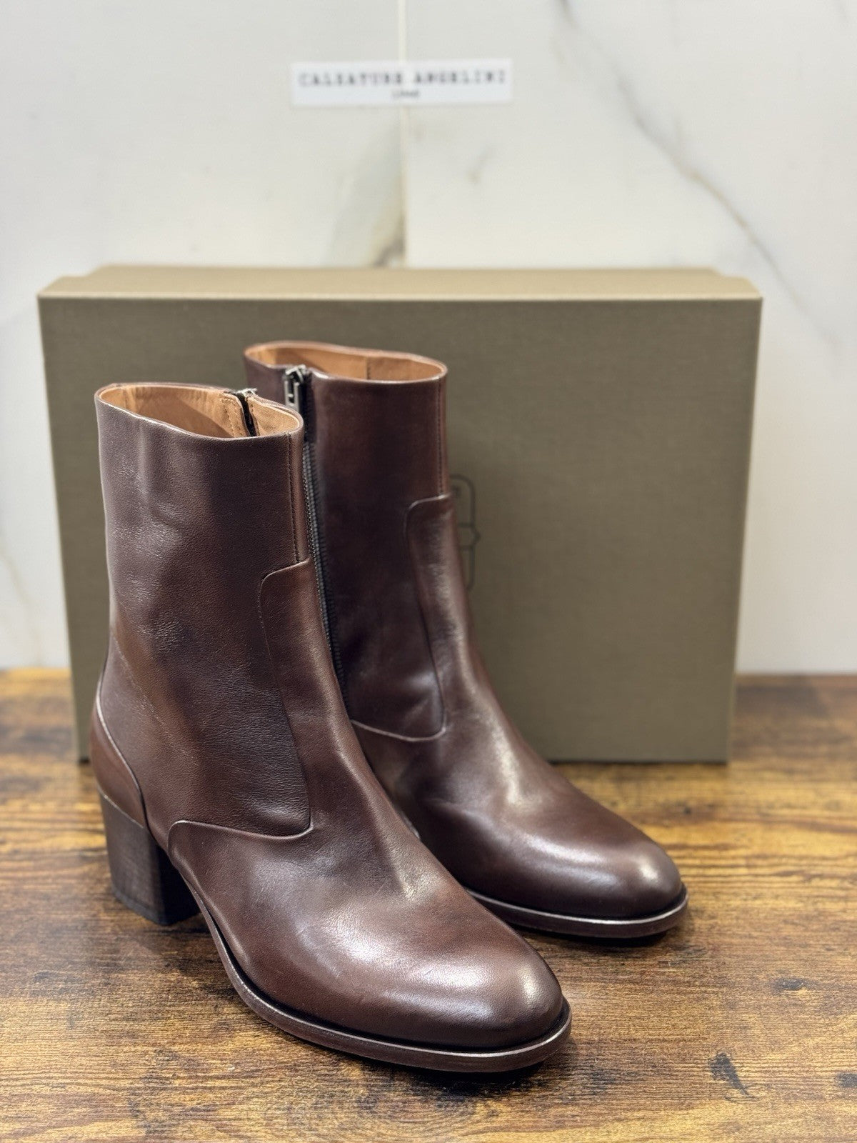 Pantanetti Stivaletto Pelle Cuoio Top Quality Made In Italy Pantanetti Donna 37