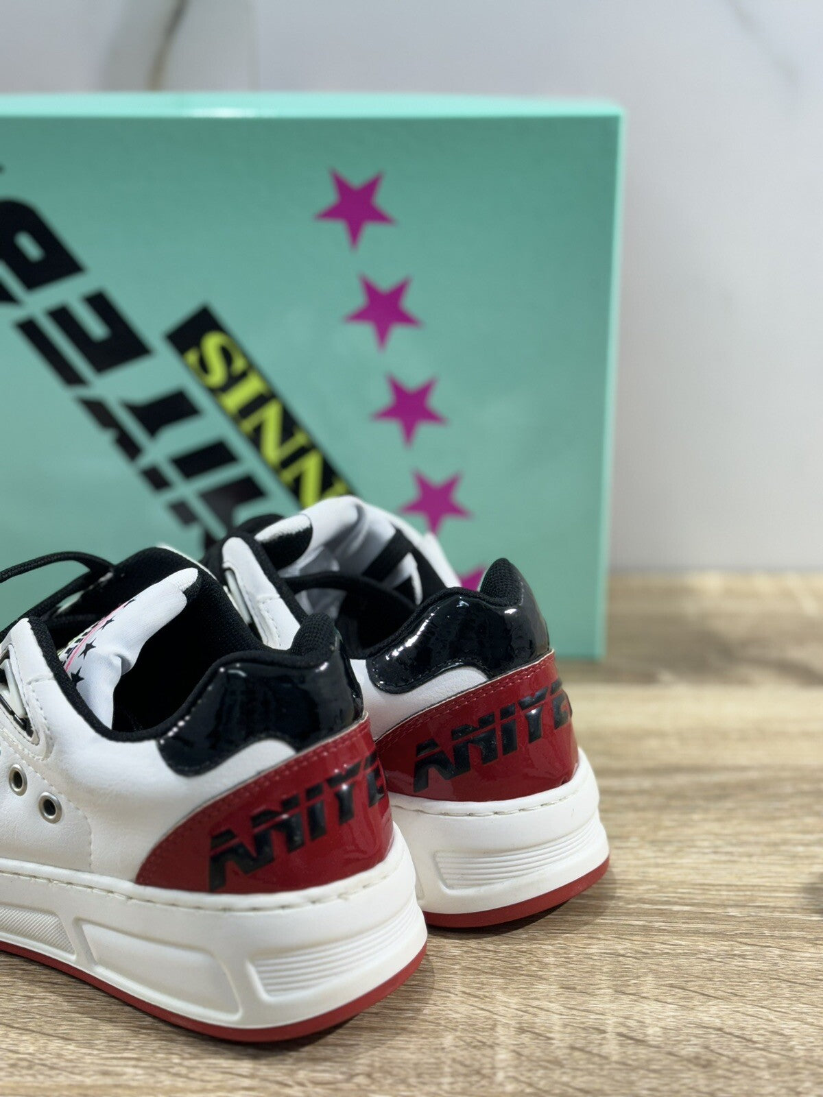 Aniyeby Sneaker Donna Tennis White Red Casual Shoes Woman 37