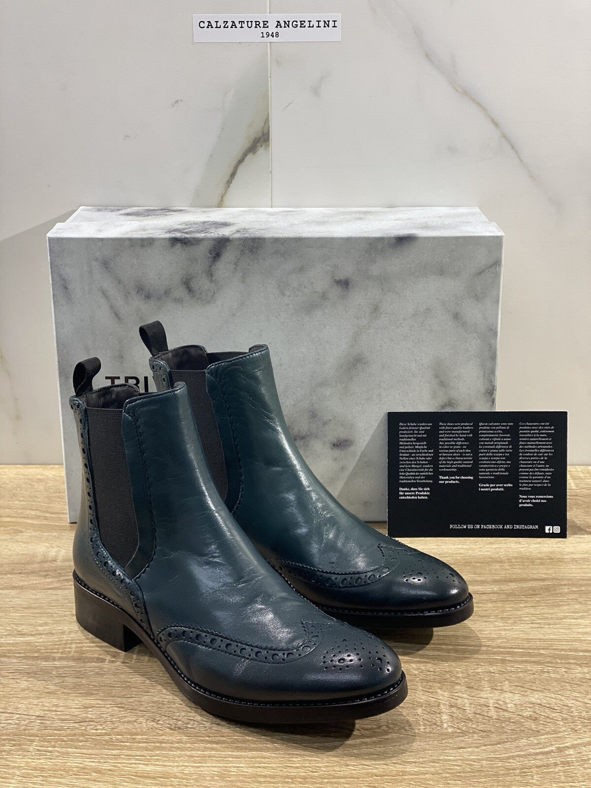Triver Flight Chelsea Boot donna pelle verdone casual daily boot 37