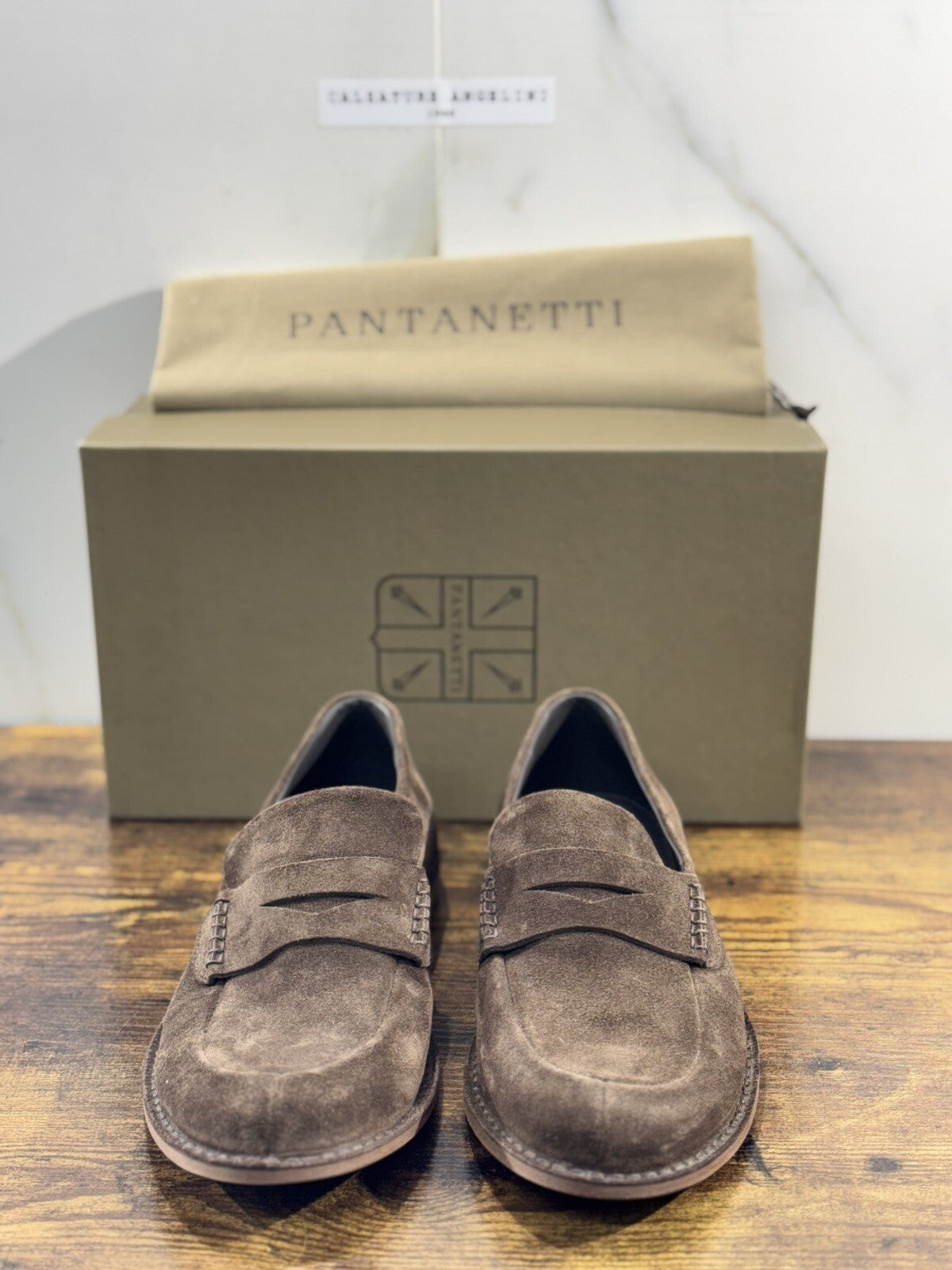 Pantanetti Mocassino Uomo Suede Testa m Luxury Handmade Pantanetti Men Shoes 42