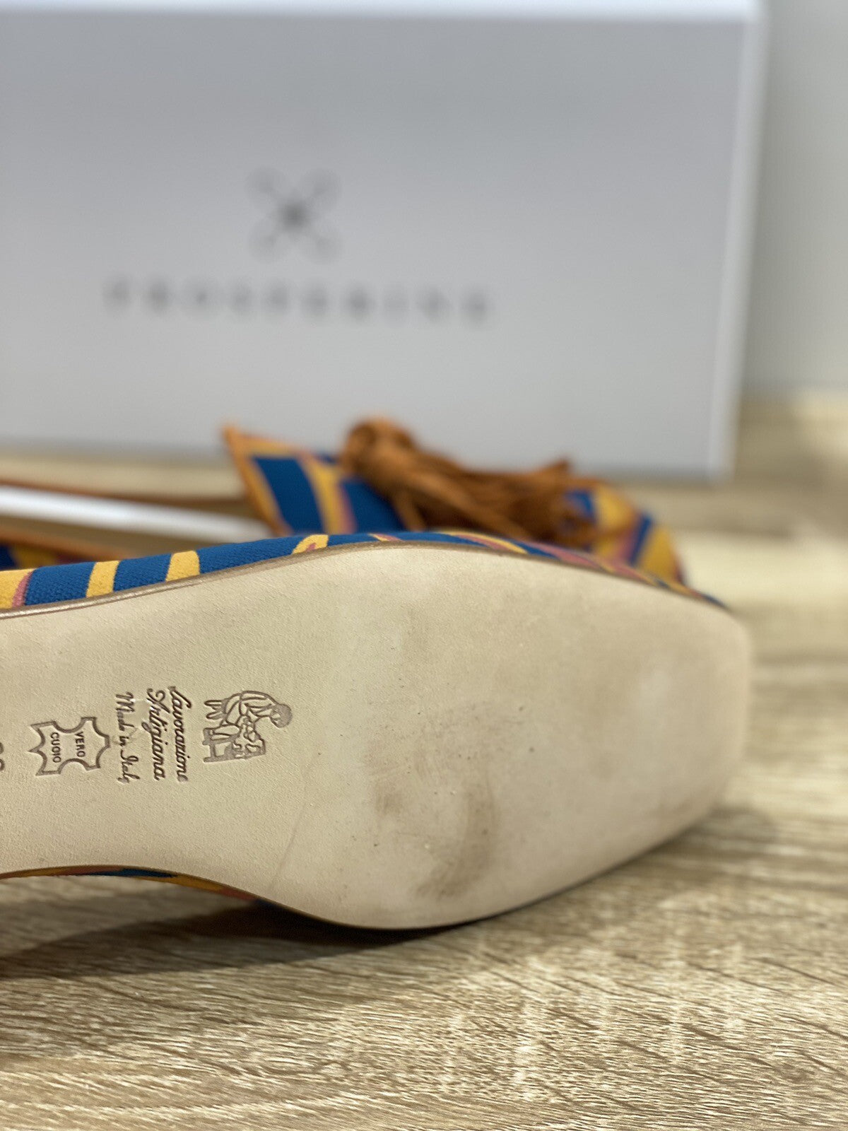 Prosperine Mocassino donna in Pelle E Tessuto MulticolorLuxury made in italy 39