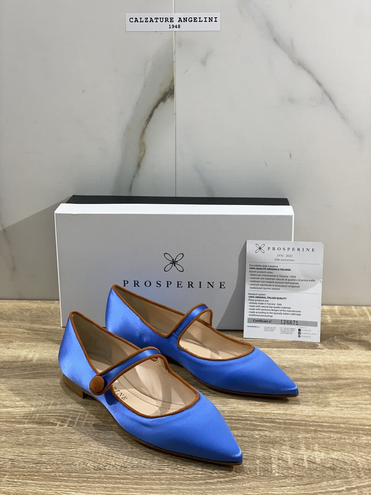 Prosperine Donna Ballerina Lavorazione Sacchetto Raso Celeste 37