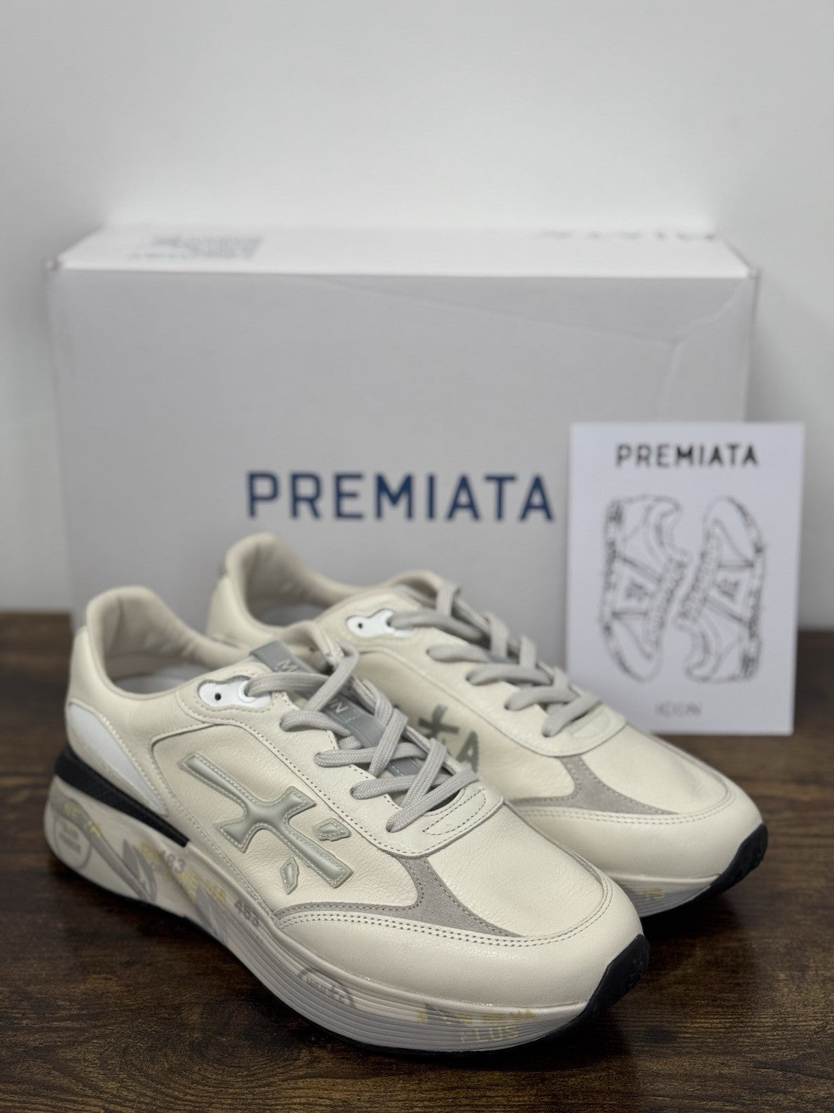 Premiata Moerun Sneaker Pelle Bianca Casual Premiata Uomo 43