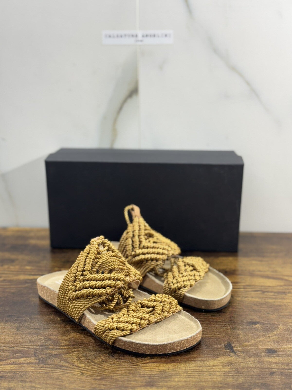 Strategia Sandalo Donna Pelle Suede Ocra Casual Sandal 38