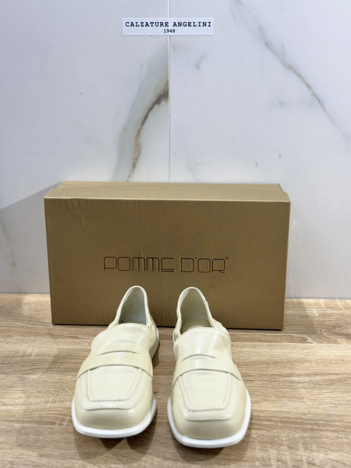 Pomme D’or Mocassino Donna Pelle Crema Luxury Handmade Woman Pomme D’or 39