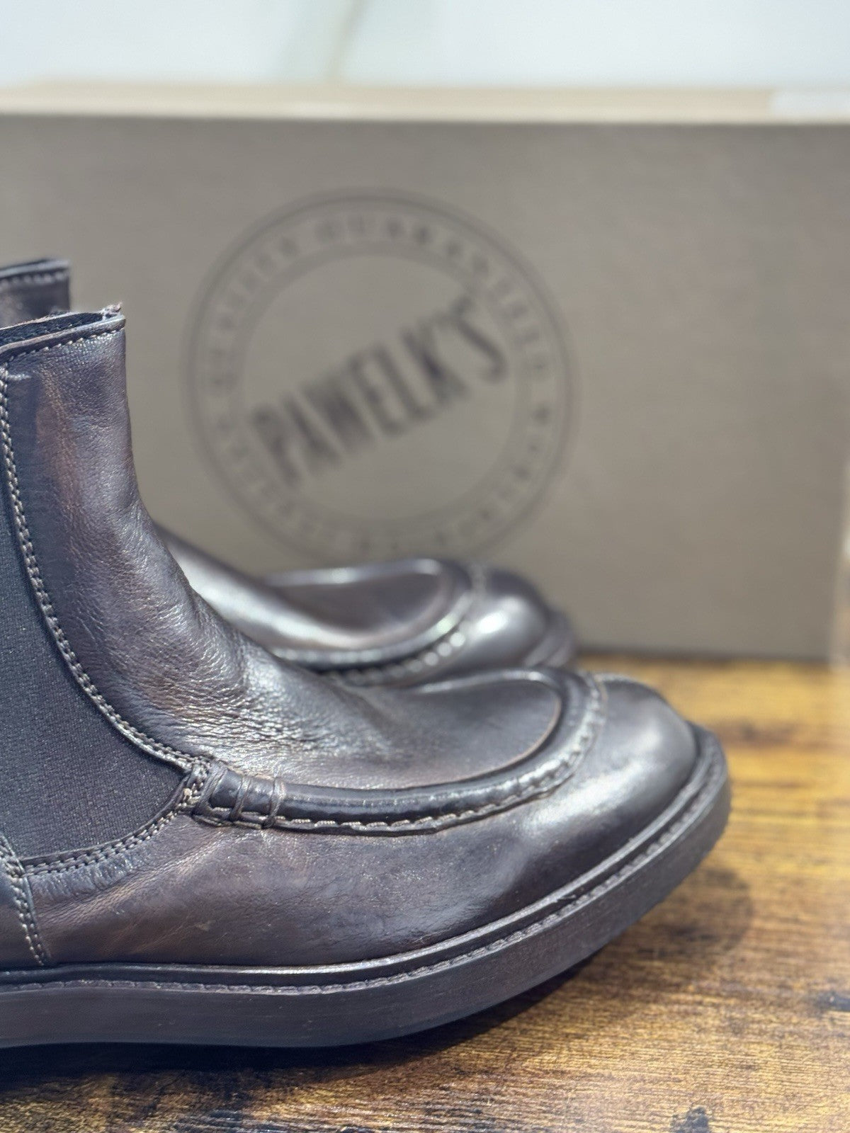 Pawelk’s Chelsea Boot Uomo Pelle Brown Hand Made In Italy 39