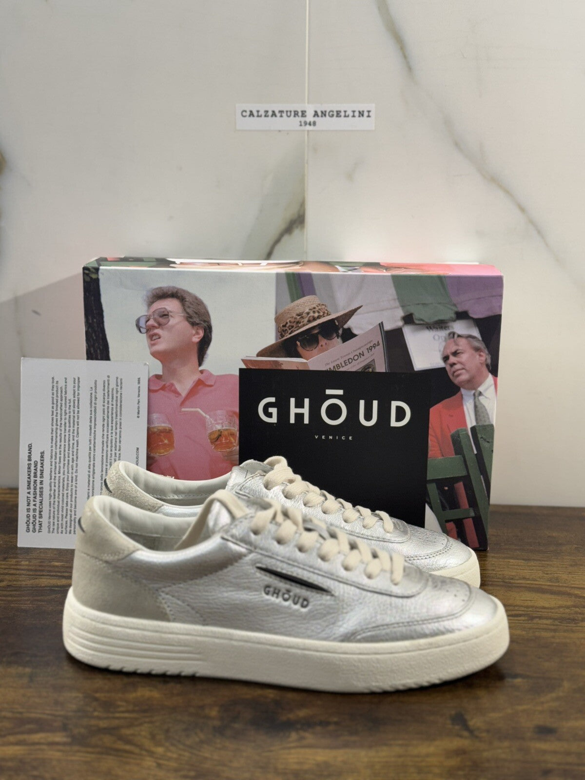 Ghoud Sneaker Donna Lido Low Pelle Argento Casual Woman Sneaker 39