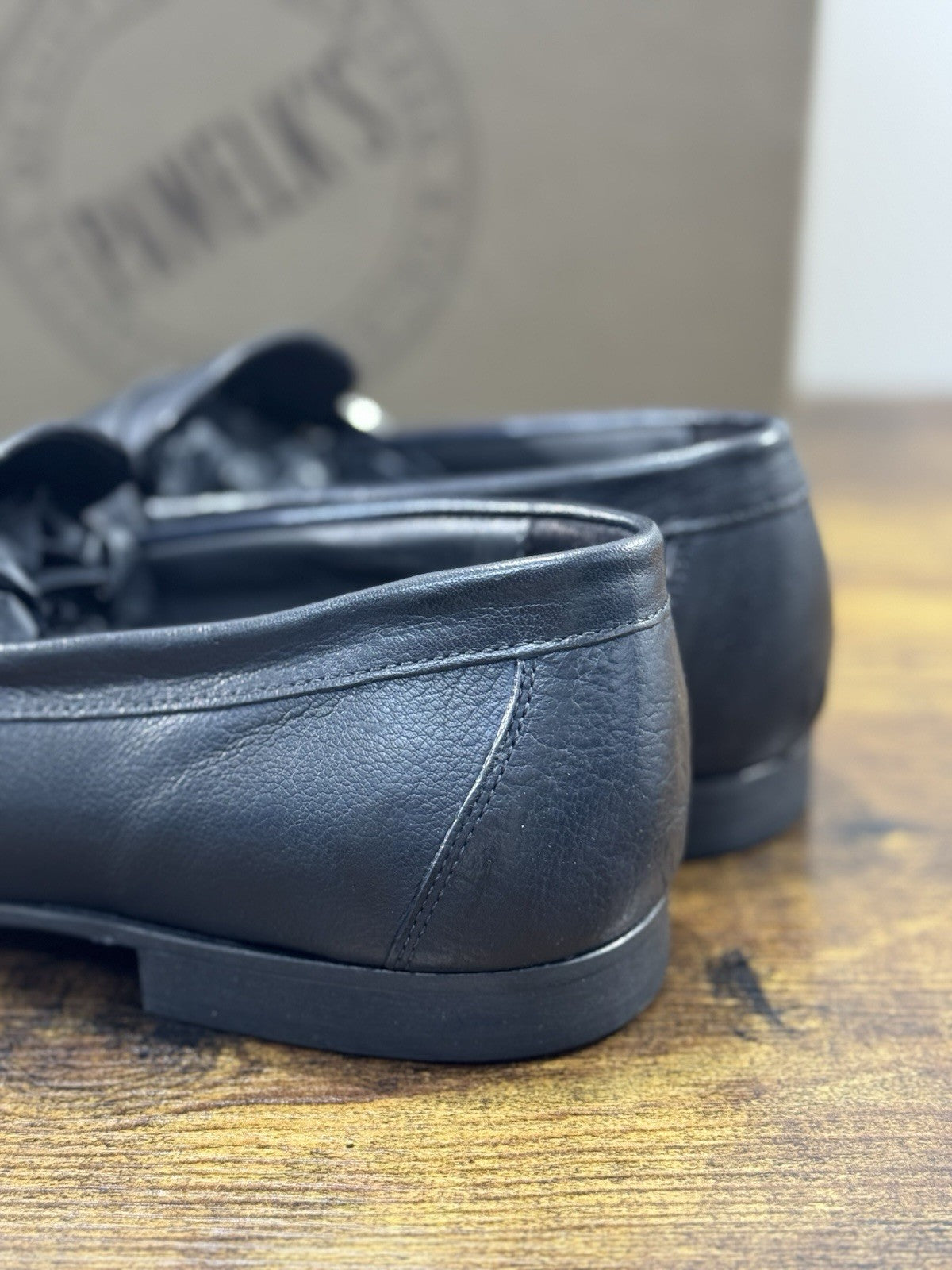 Pawelk’s Mocassino Uomo Pelle Nero Hand Made In Italy Washed 39