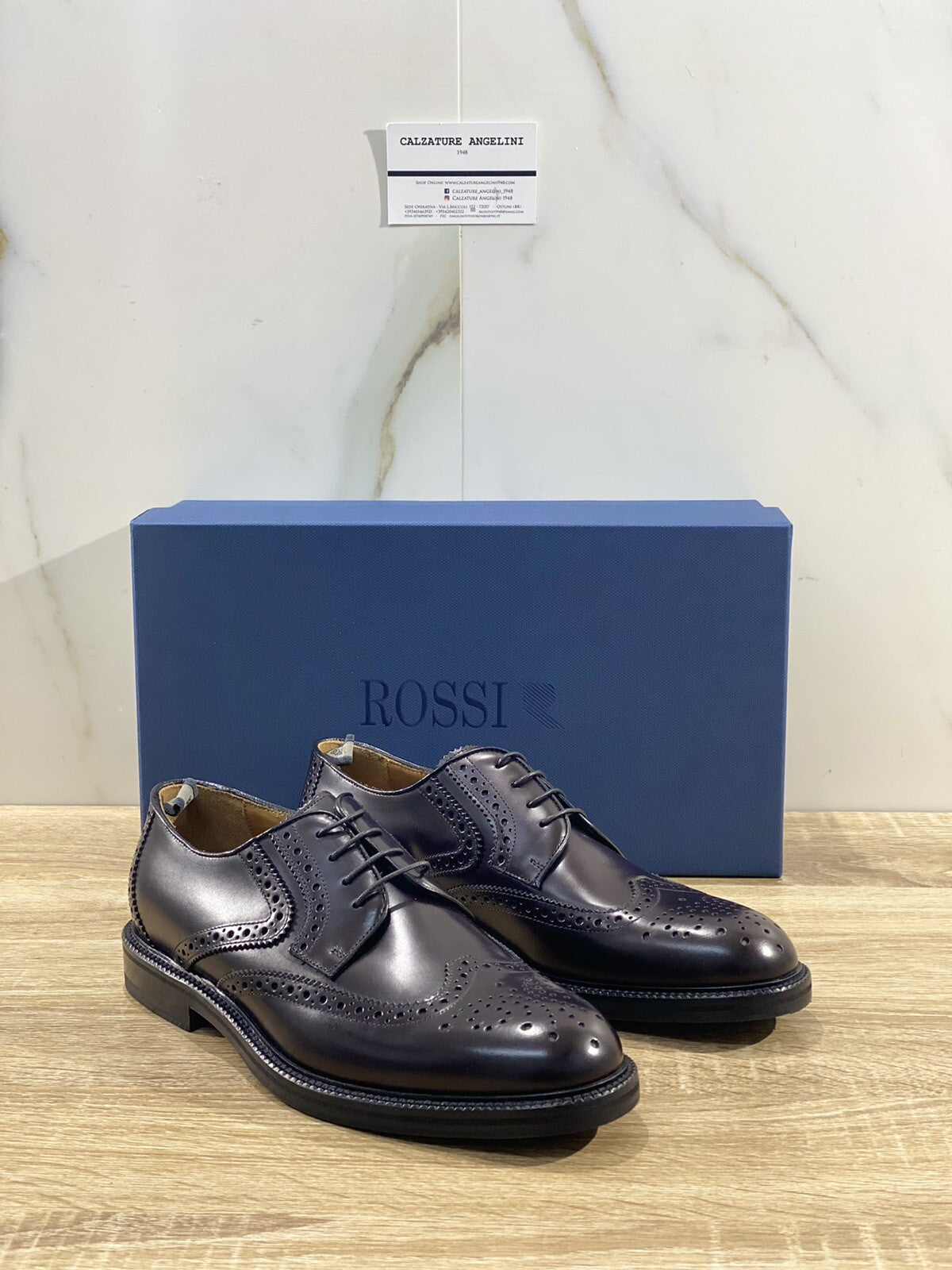 Rossi Stringata Uomo In Pelle Polish Binder Bordo’ Luxury Men Shoe 6413 40