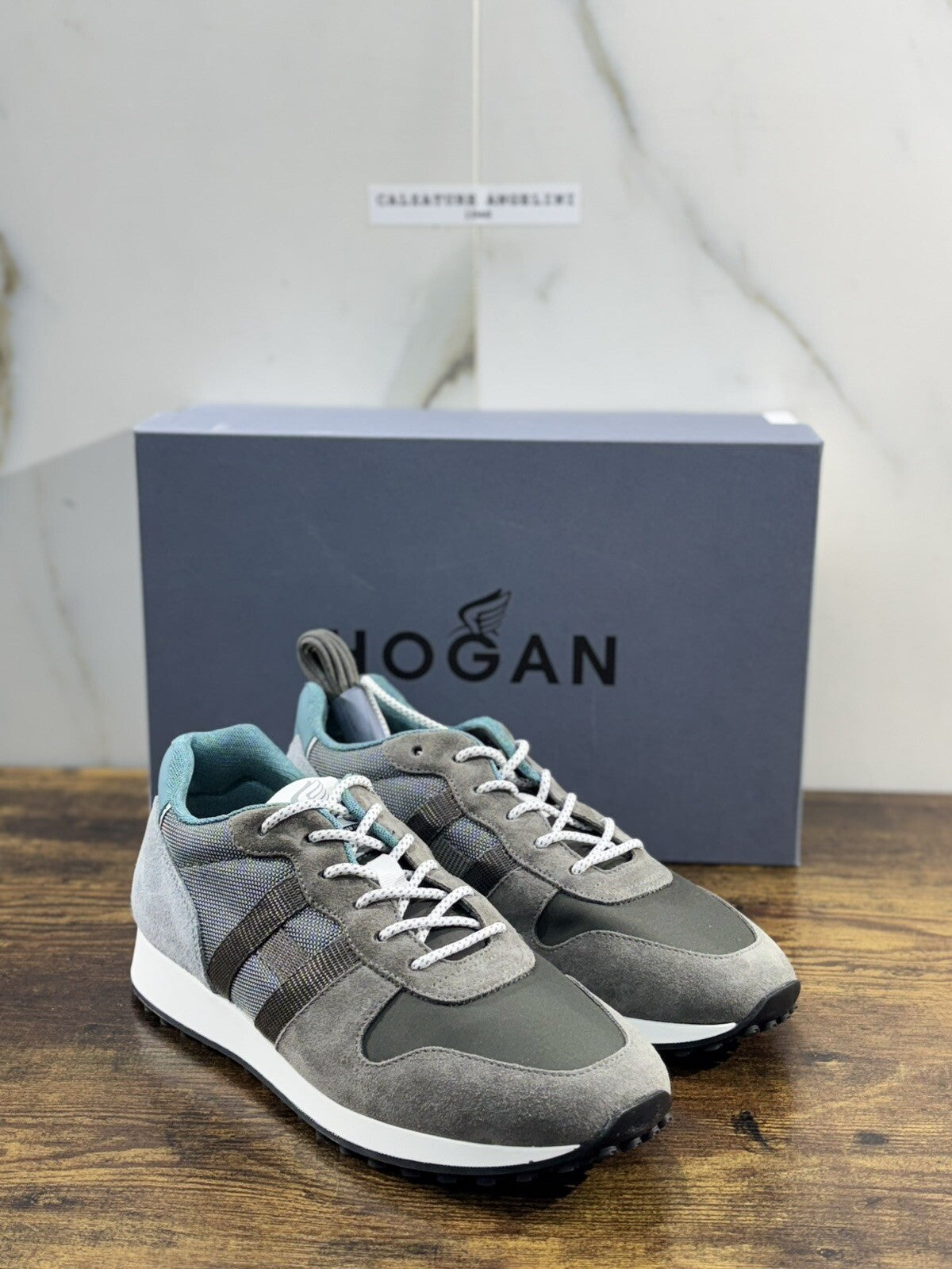 Hogan H429 sneaker uomo Pelle Suede Grey hogan luxury men shoes 42