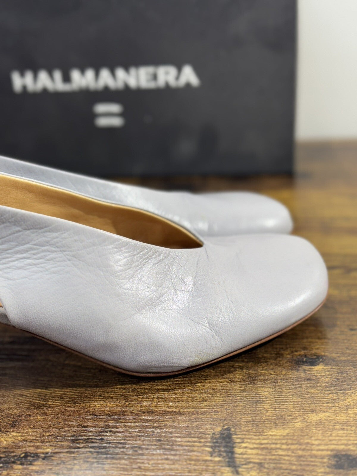 Halmanera Sling Back Donna In Pelle Lilac Soft Luxury Shoes 36