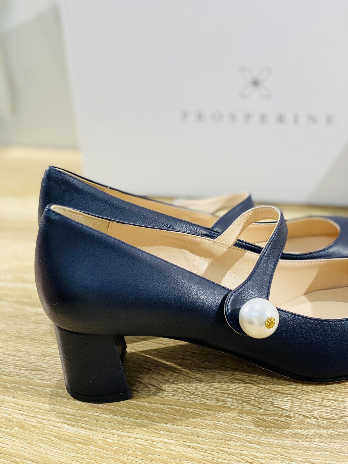 Prosperine Décolleté Donna Nappa Blu Handmade ItalyLavorazione Sacchetto 37