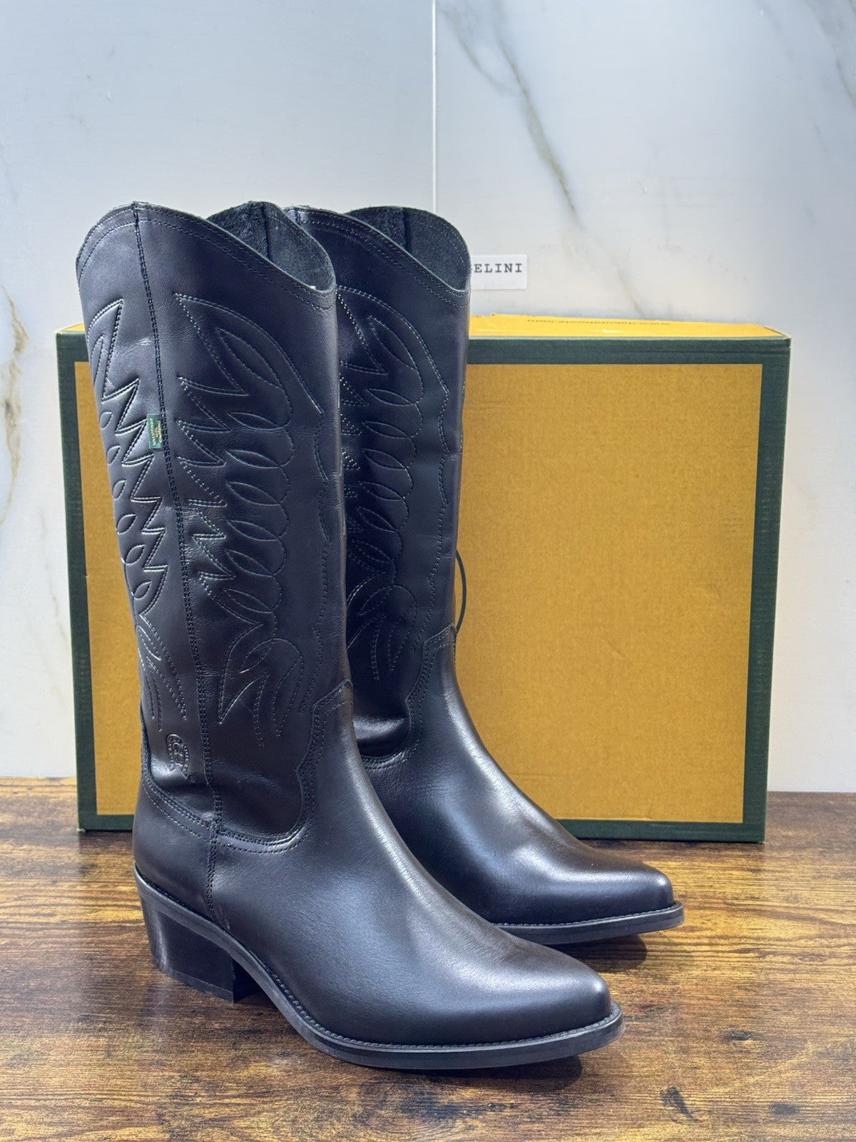 Dakota Boots Stivale Texano Donna Pelle Nero Top Quality 39