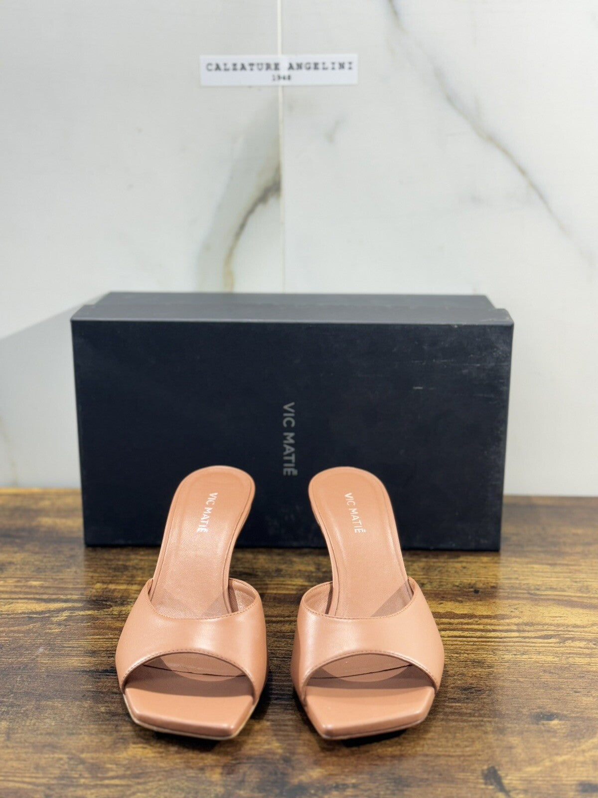 Vic Matie’ Sandalo Donna Travel Bonbon Pelle Cuoio Con Tacco 36