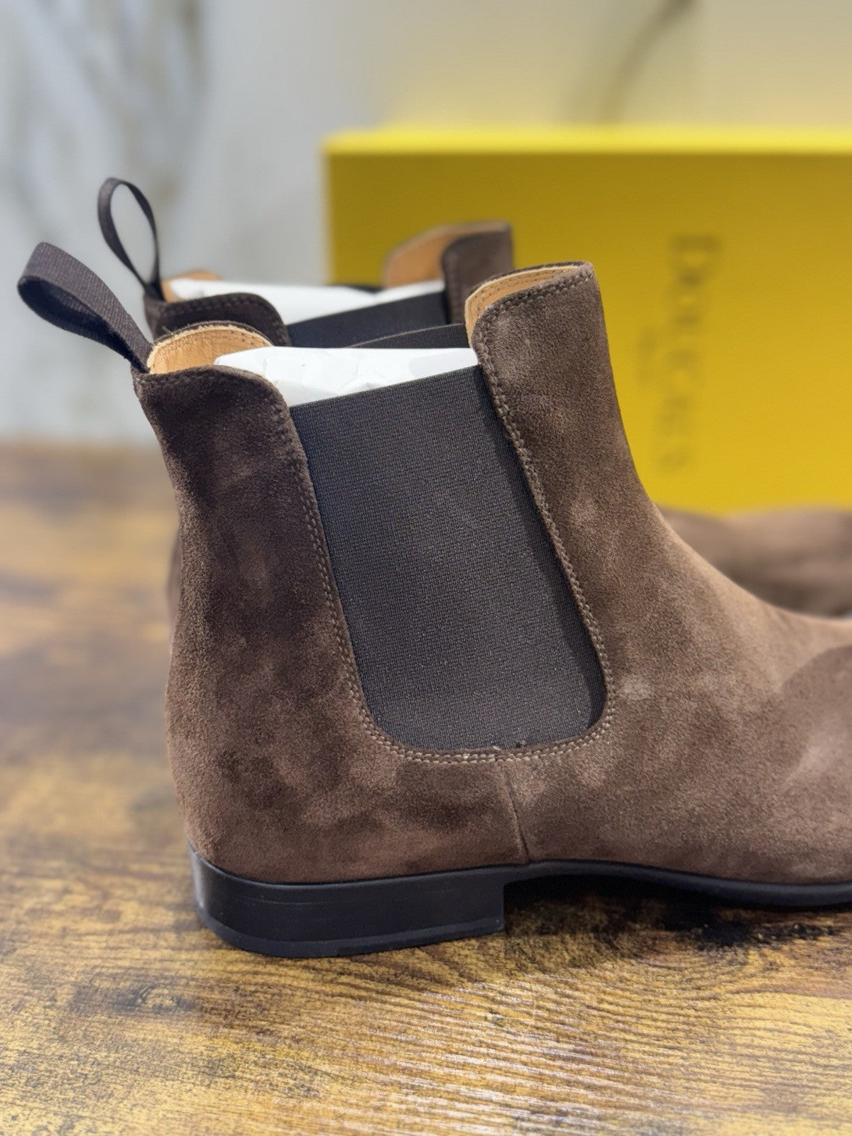 Doucal’s Chelsea Boot Suede Marrone Luxury Doucal’s Scarpa Uomo 43