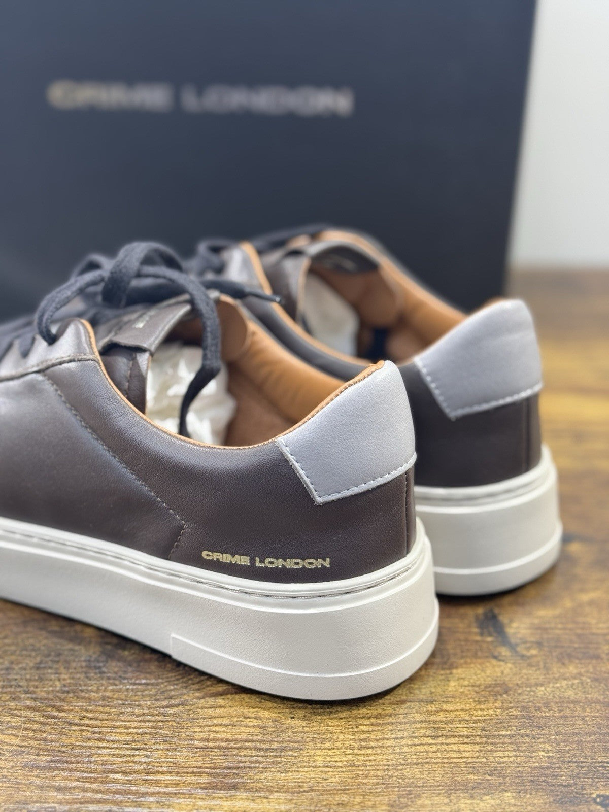 Crime London Sneaker Uomo Extra light Pelle T Moro Casual Men Shoes 39