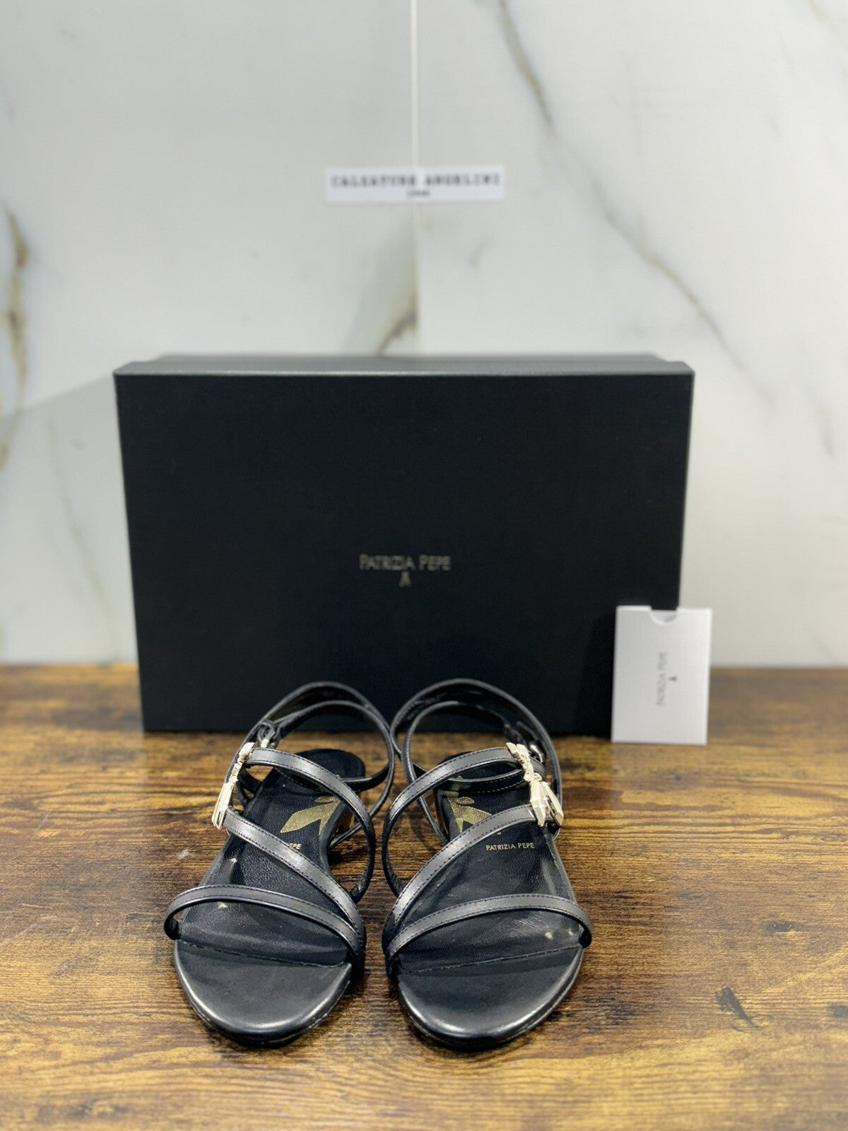 Patrizia Pepe Sandalo Donna Pelle Nero Casual Woman Sandal 37