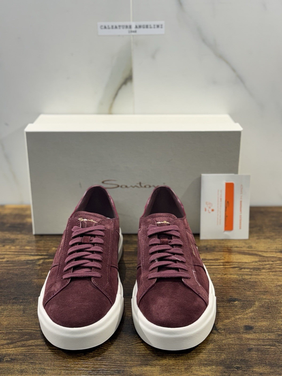 Santoni Sneaker Suede Bordo’ DBS Luxury Men Santoni Shoes Icon Uomo 43
