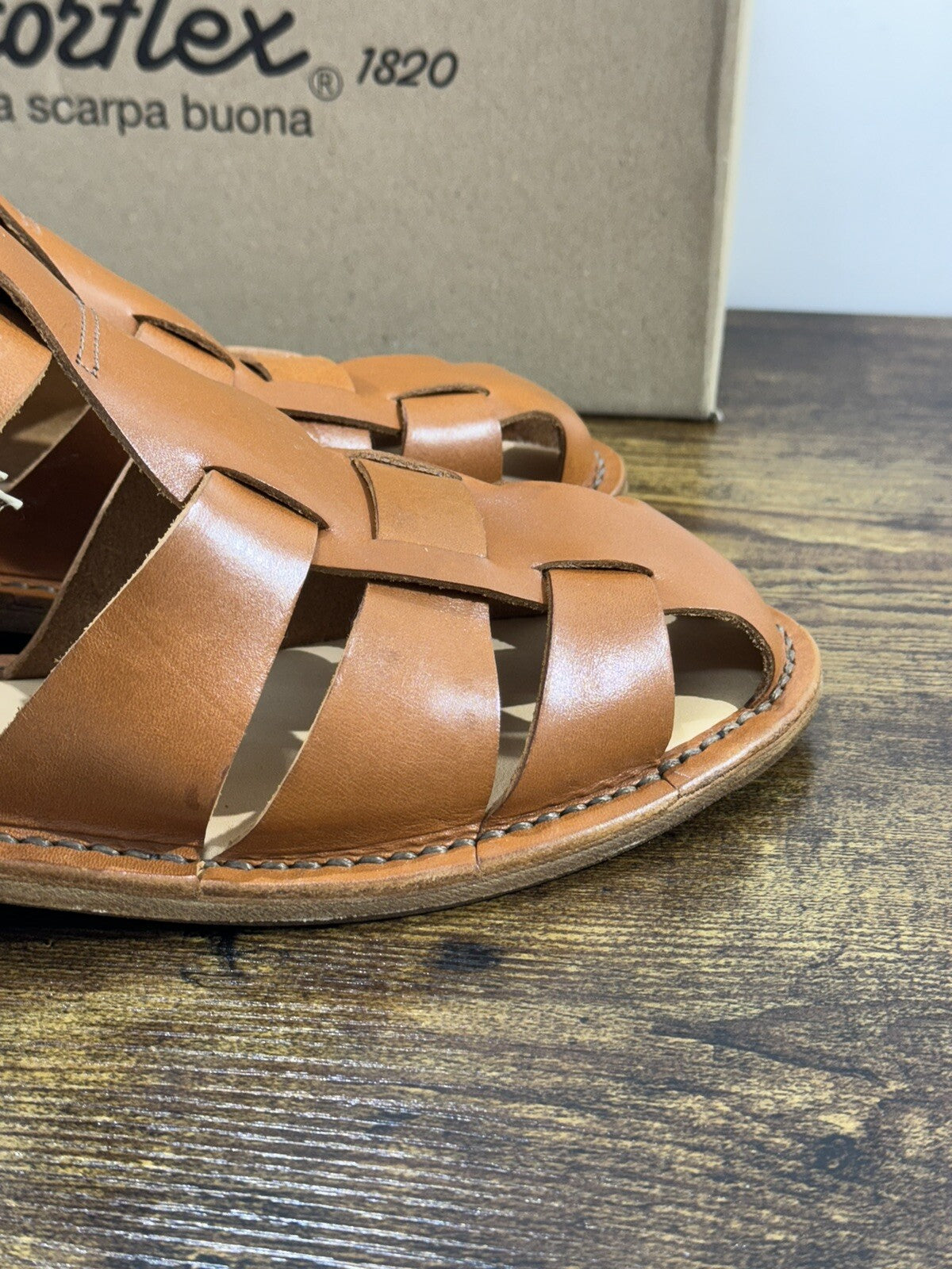 Astorflex Sandalo uomo Monkflex in Pelle Cuoio luxury made in italy 42