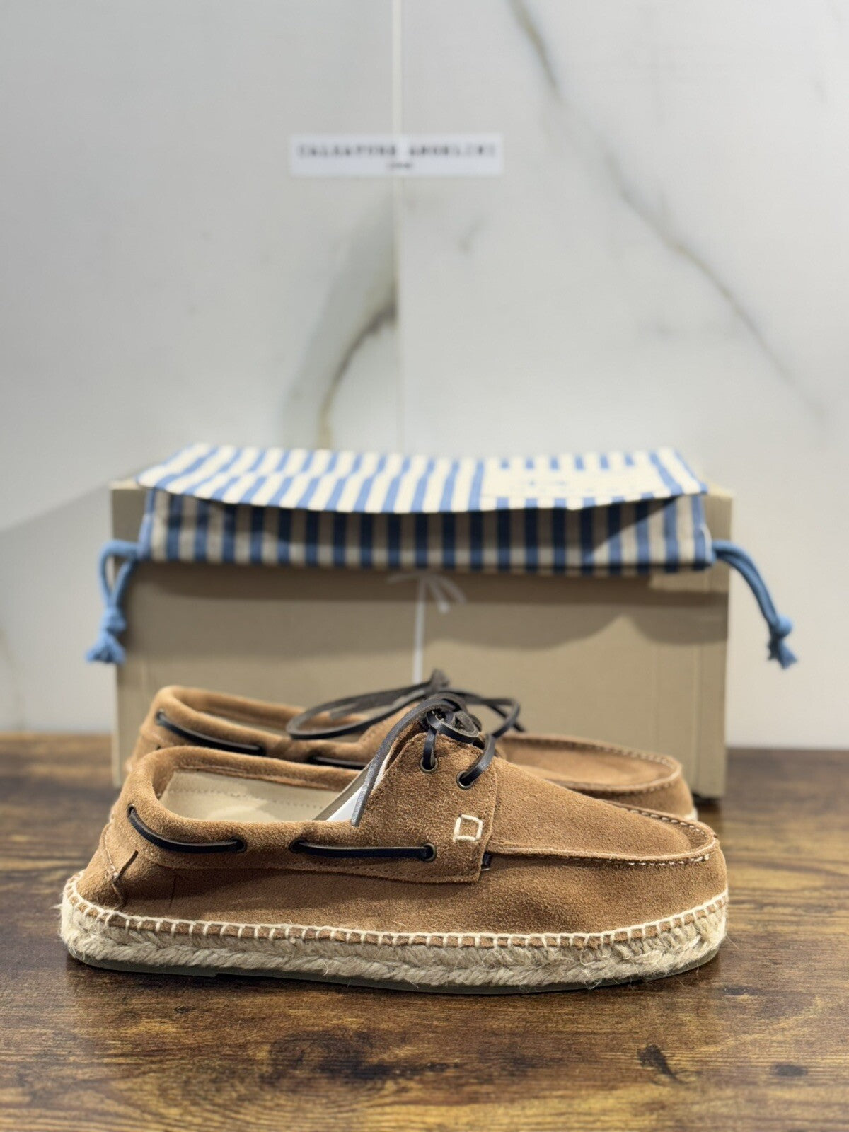 Manebi’ Scarpa Uomo Boat Shoes Suede Brown Casual Epsadrillas 41