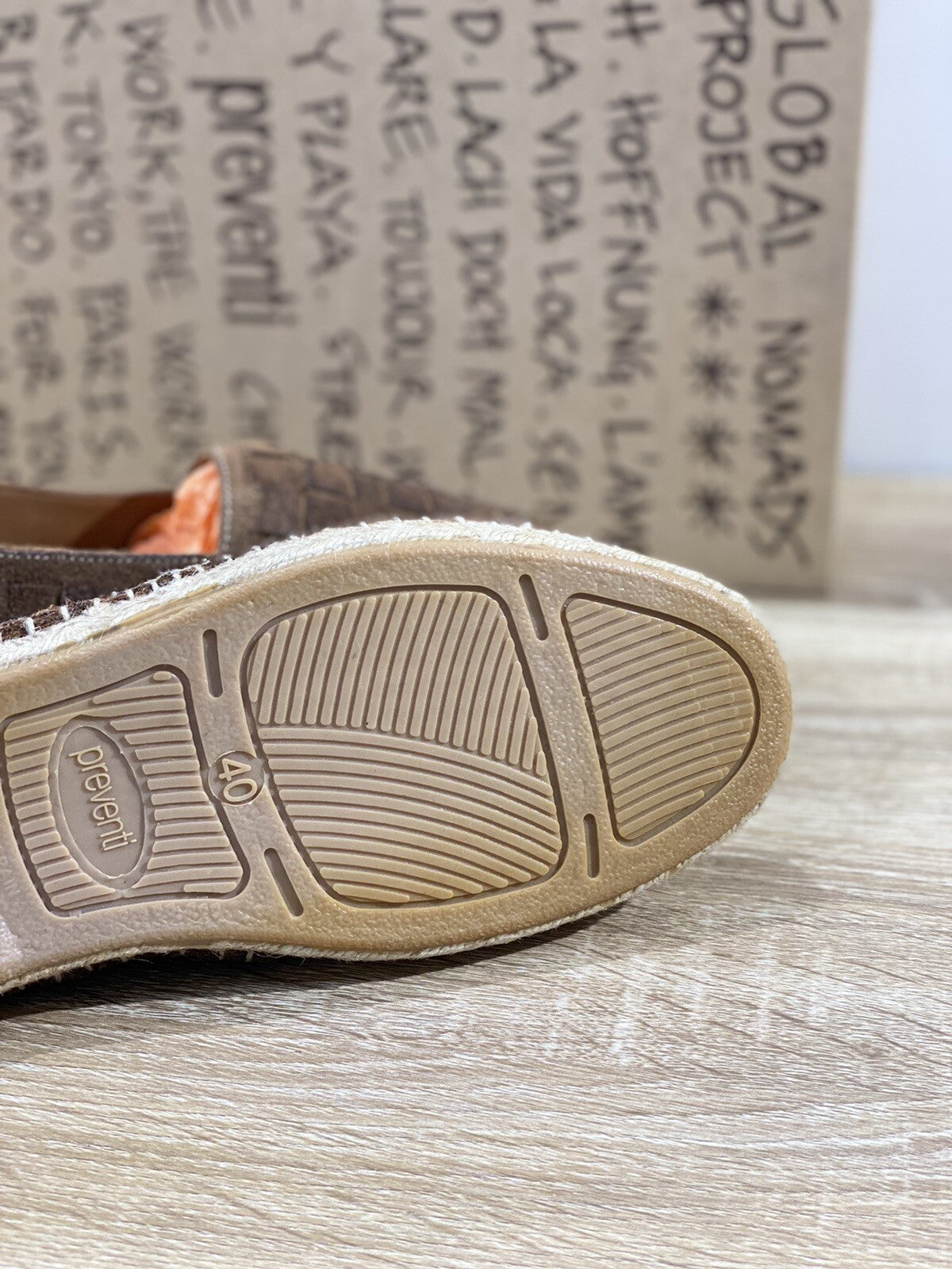 Preventi Espadrilles Uomo In Pelle Intrecciata Cuoio Luxury Men Shoe Preventi 40