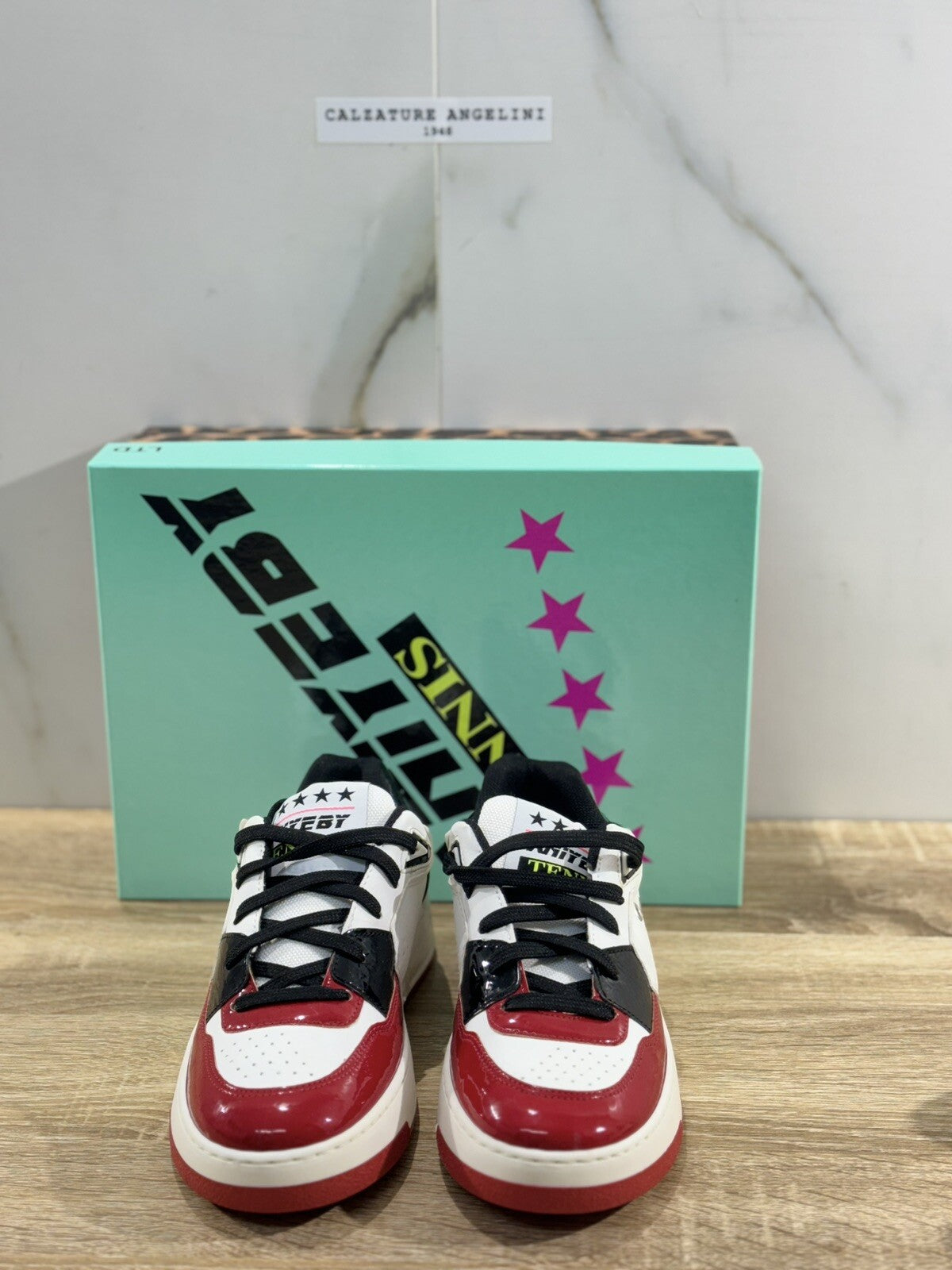 Aniyeby Sneaker Donna Tennis White Red Casual Shoes Woman 37
