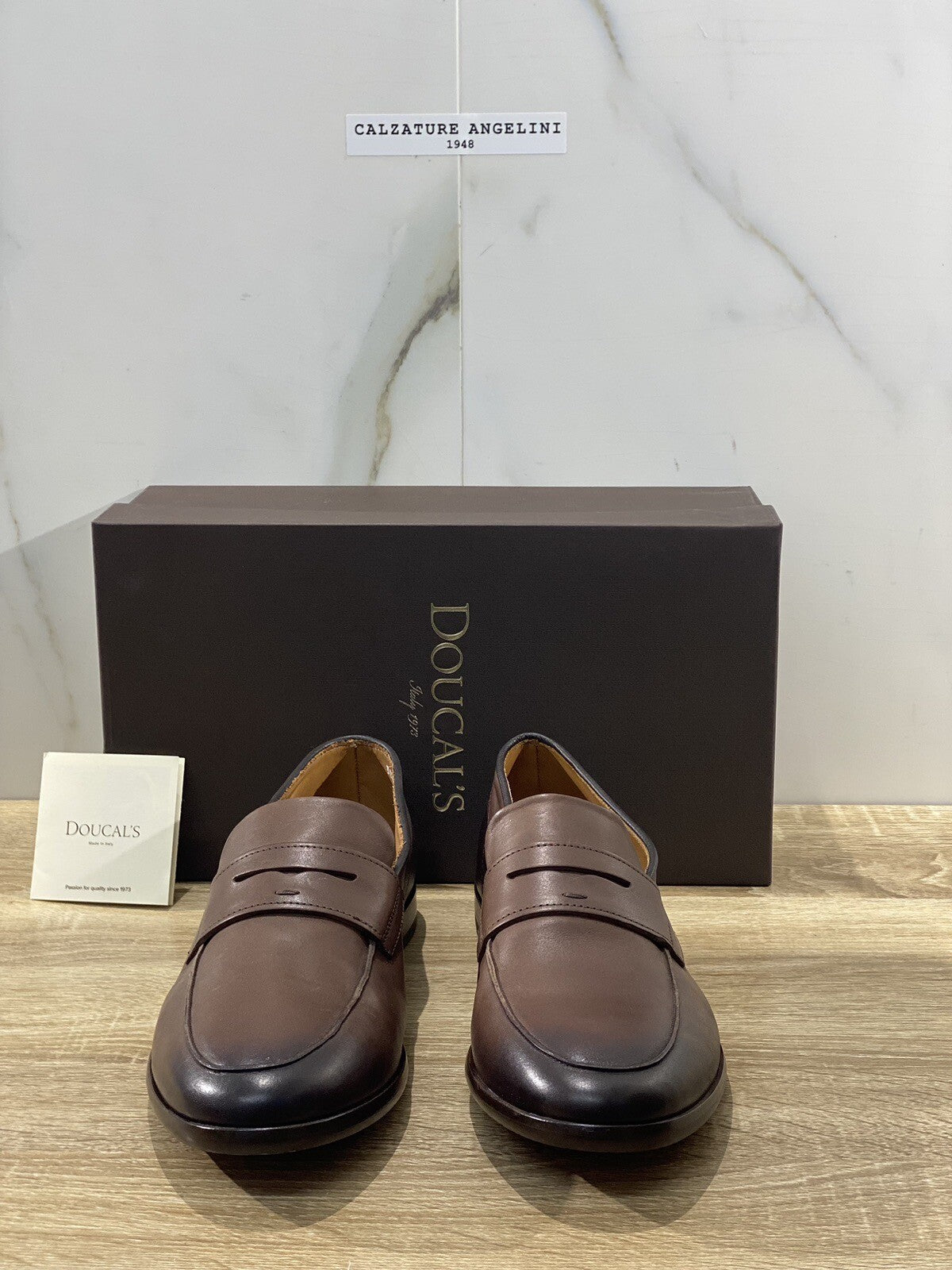 Doucal’s Mocassino Uomo Harley In Pelle Marrone Ultra Flexible Luxury Men 41