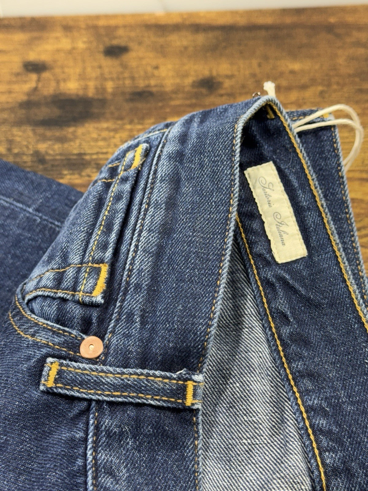 Tela Genova Jeans Cosmy Blue Cotone E Lino Casual Tela Genova Icon Jeans 34