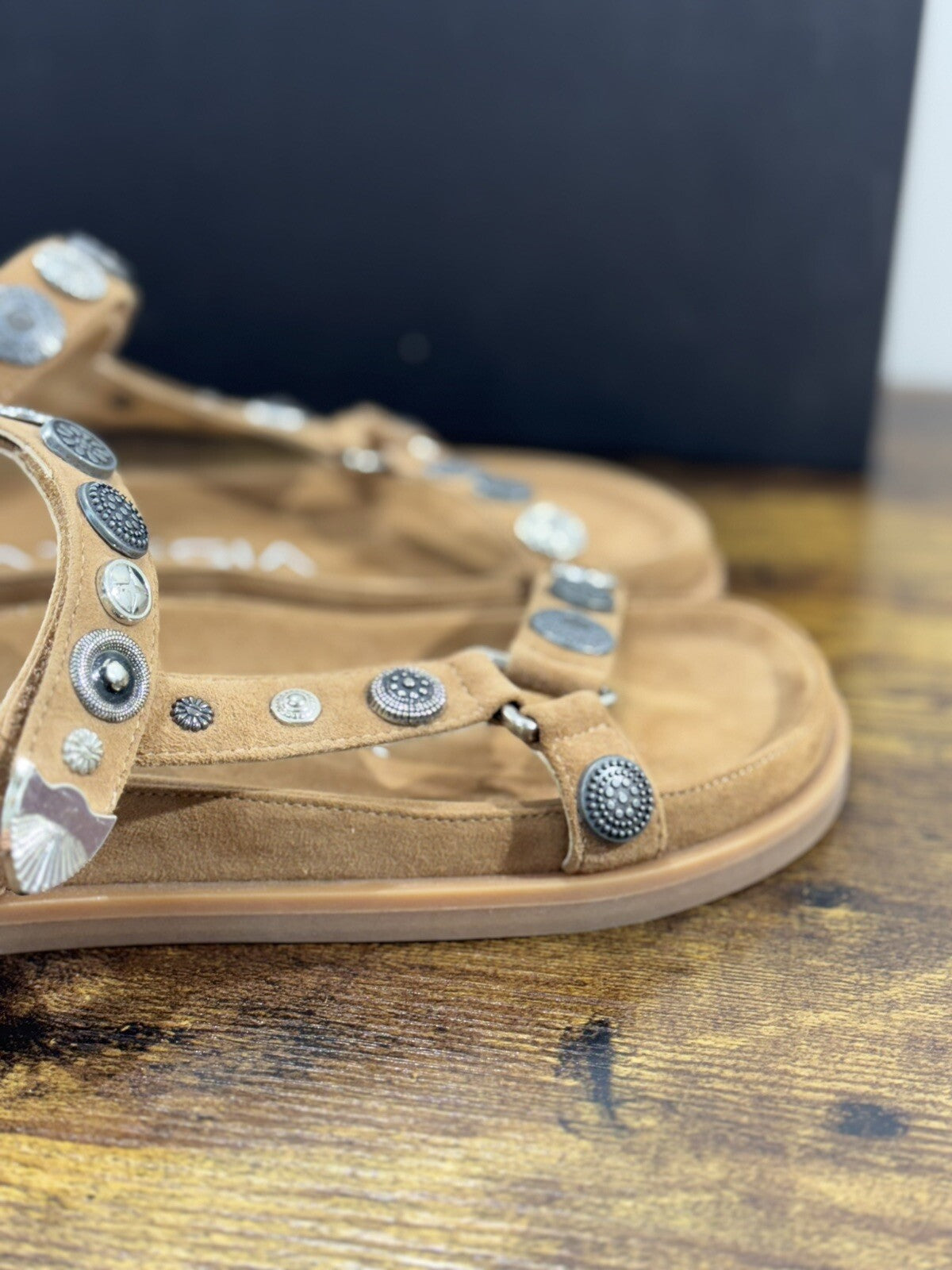 Strategia Sandalo Donna Pelle Suede Tan Casual Sandal 36
