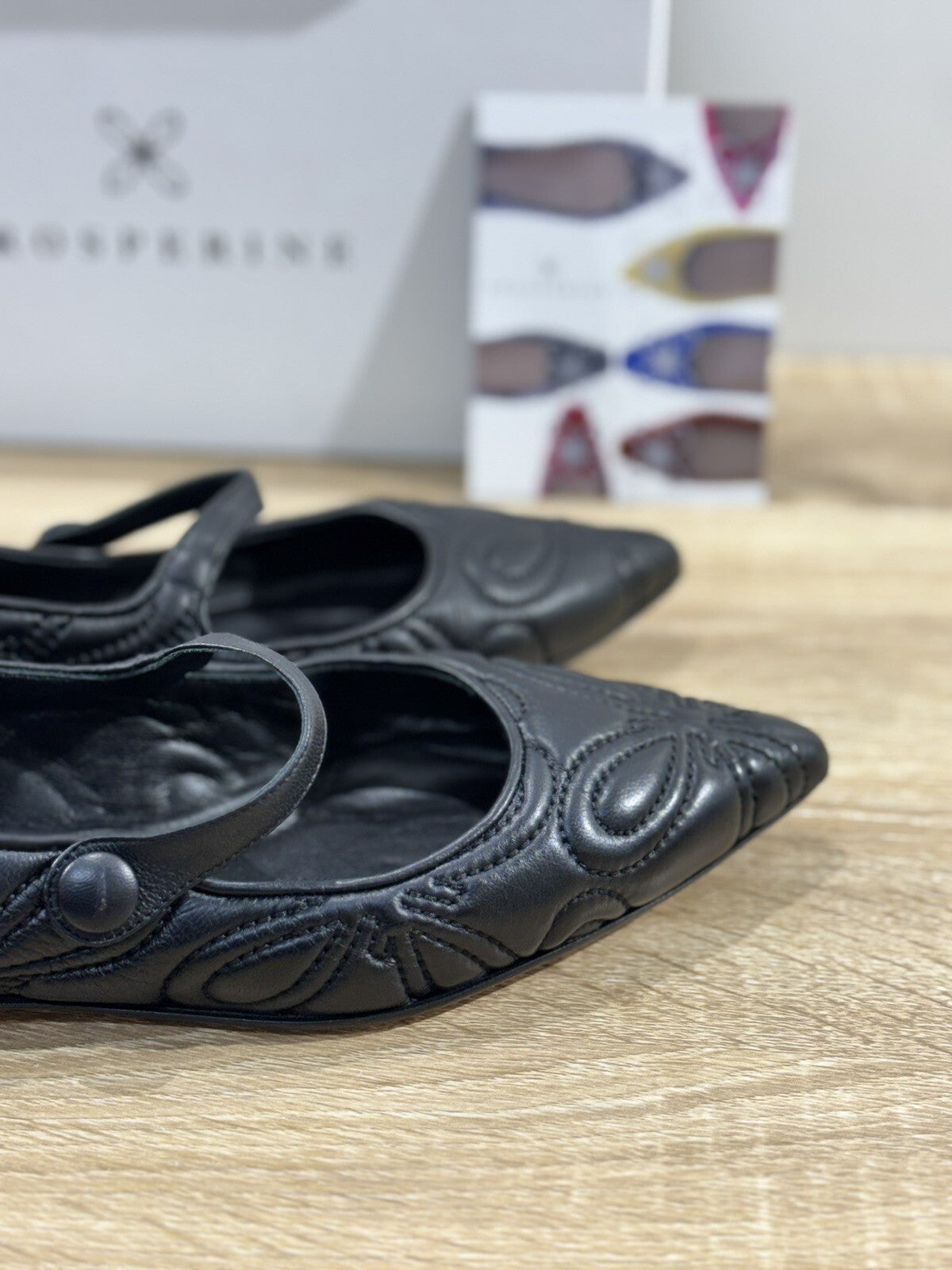 Prosperine Ballerina donna in Nappa Nero luxury made in italy 37