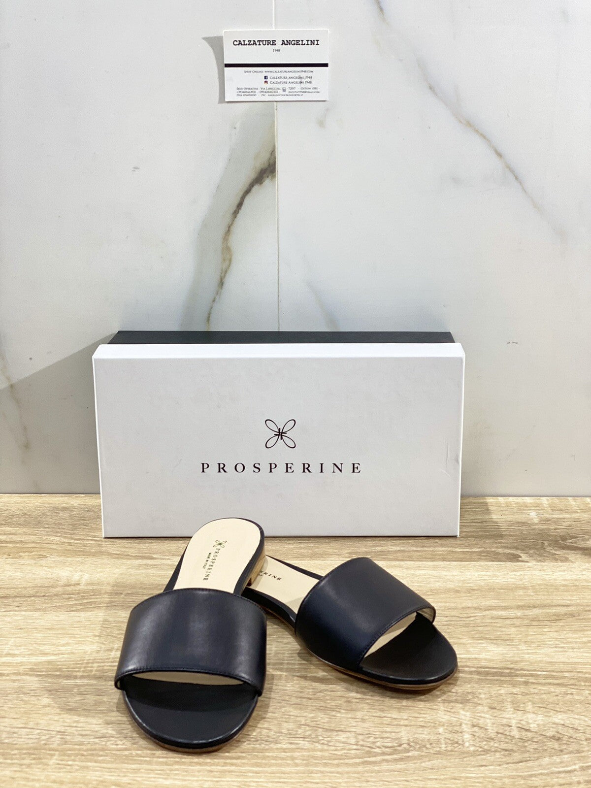 Prosperine Sandalo donna 3035 Pelle Nero Flat Mule 37.5