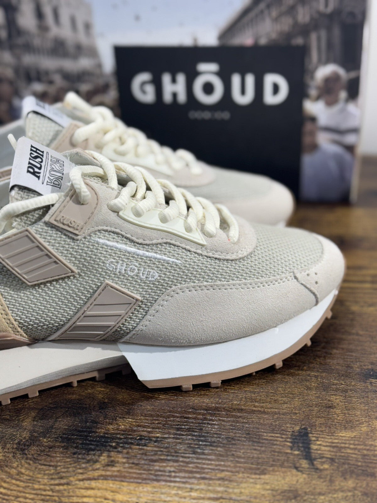 Ghoud Sneaker Donna Rush Pelle Beige Casual Woman Sneaker 40