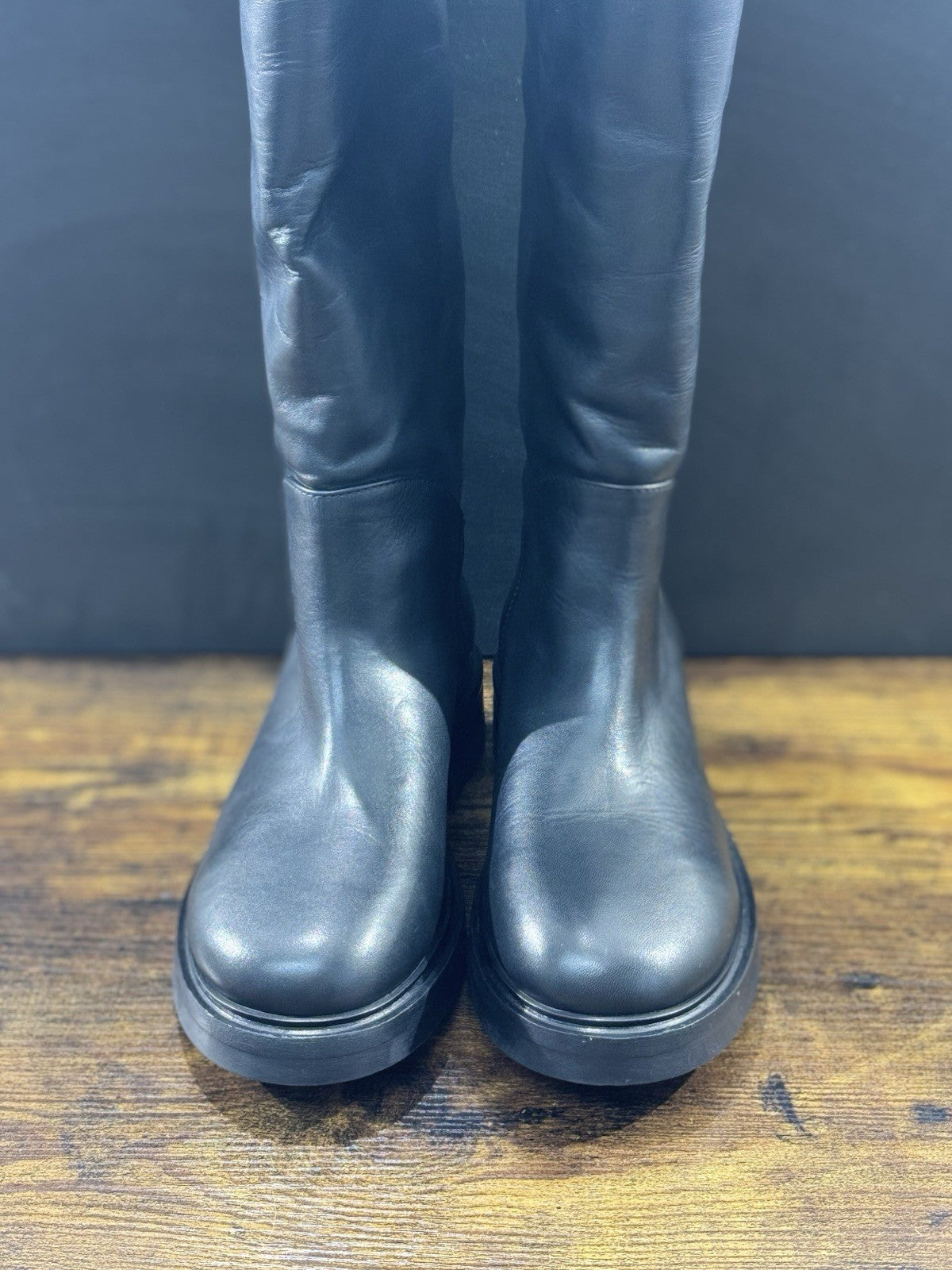 Strategia Stivale Tubo Pelle Nera Luxury Boot Donna 37
