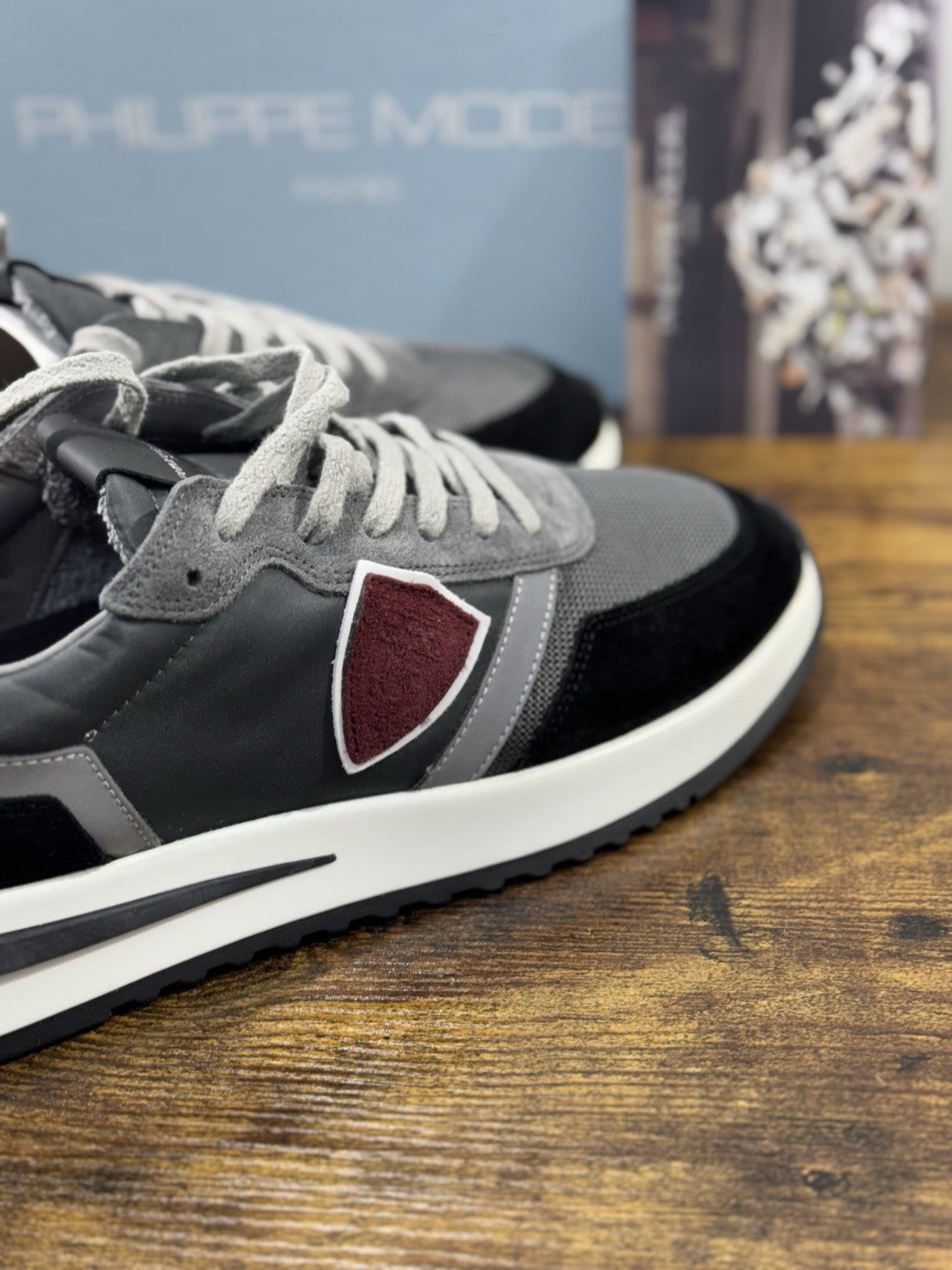 Philippe Model Sneaker Uomo Antibes Suede Nero Grey 43