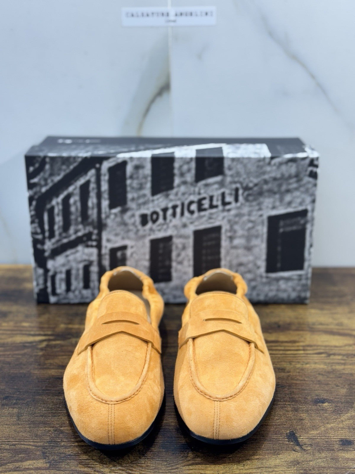 Botticelli Mocassino Suede Orange Causal Uomo 41
